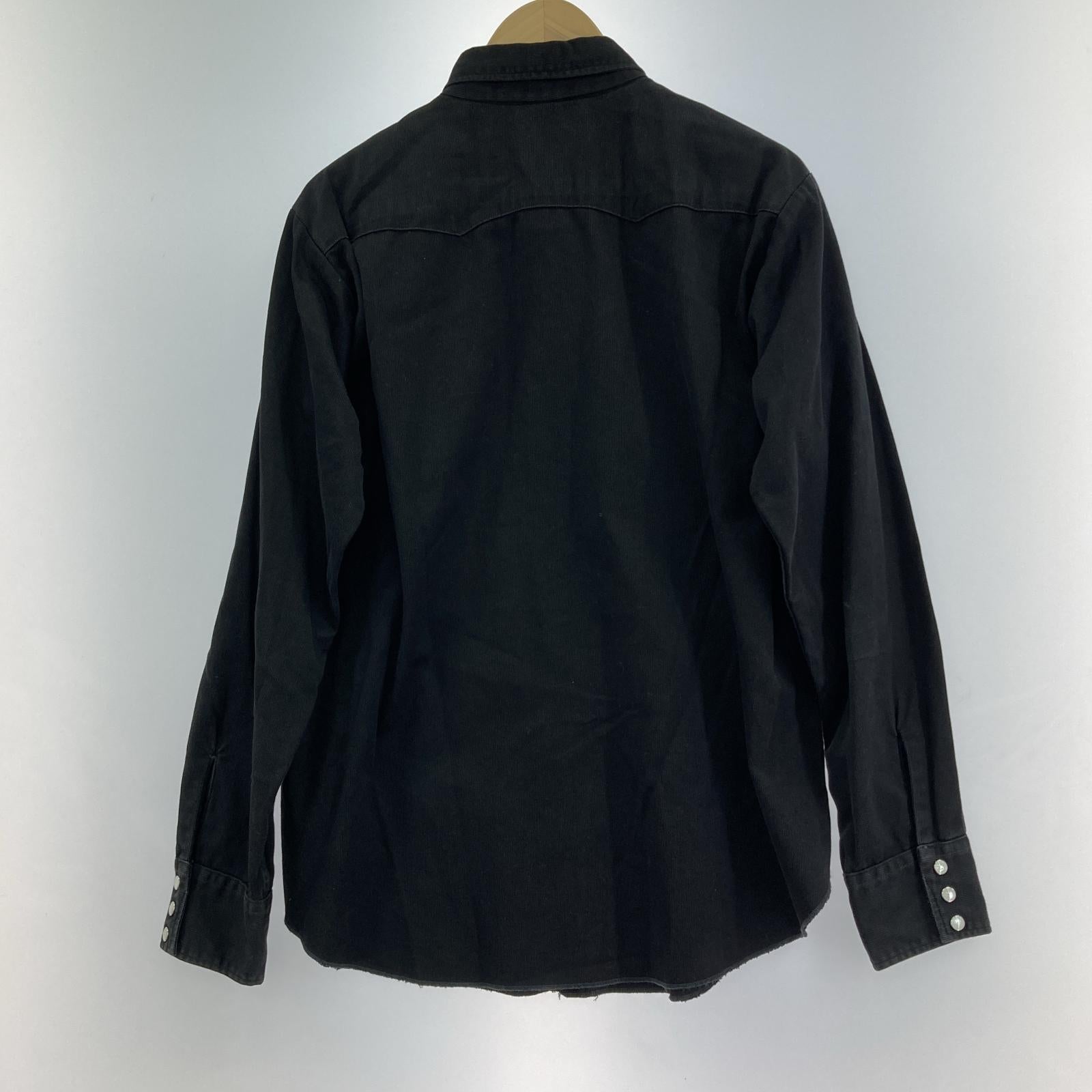 長袖シャツ WAREHOUSE 3030 PIQUE WESTERN SHIRTS(40)黒 40 ブラック