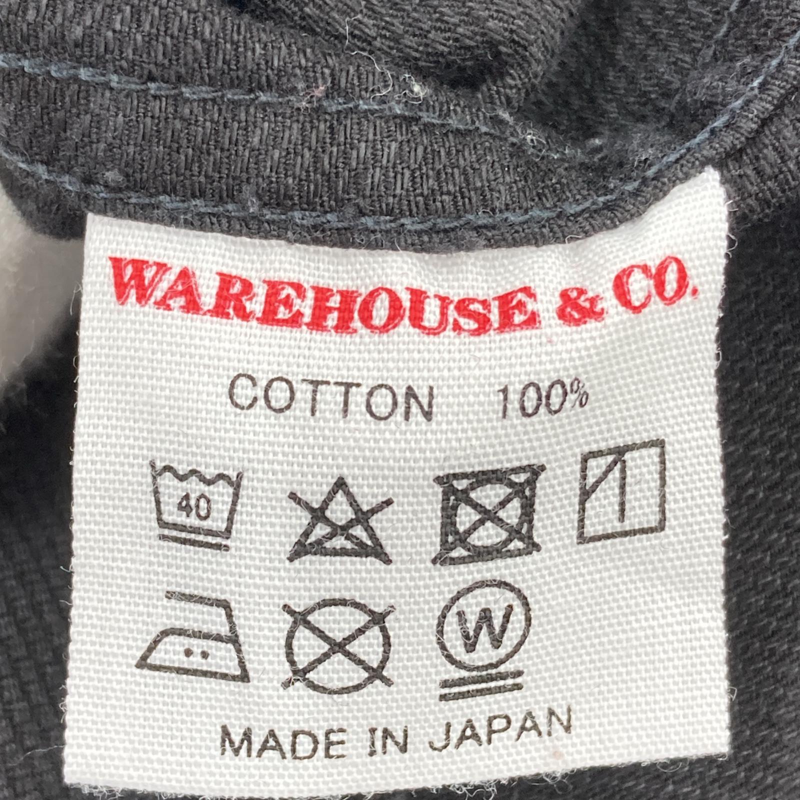 長袖シャツ WAREHOUSE 3030 PIQUE WESTERN SHIRTS(40)黒 40 ブラック