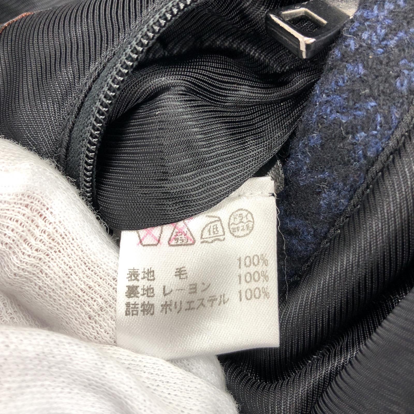 その他アウター BEAMS F Sealup ハウンドトゥース バルカラーコート S ネイビー