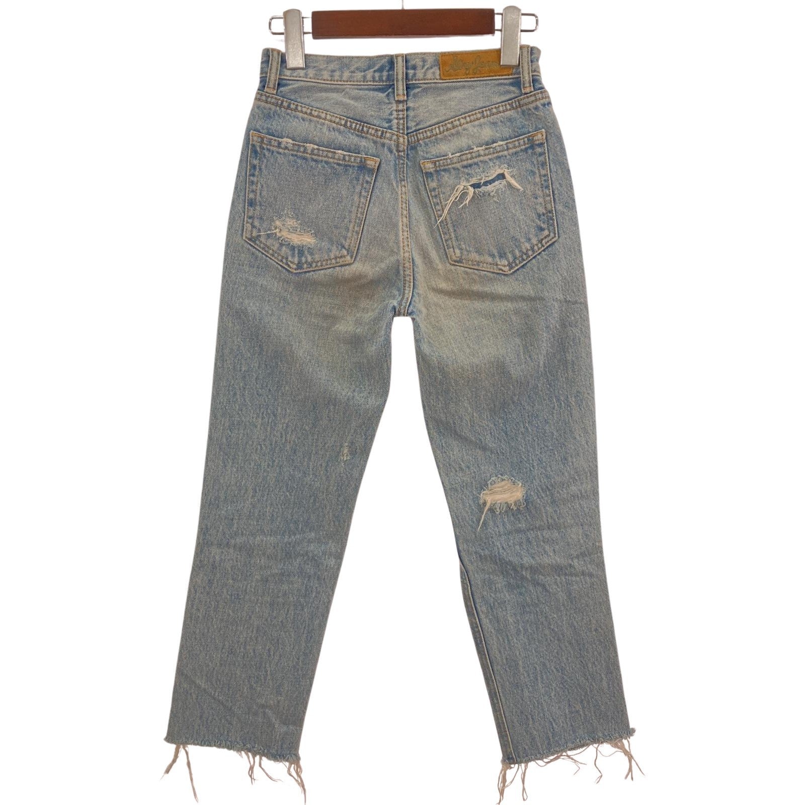その他ボトムス SLY クラッシュデニムパンツ ブルー