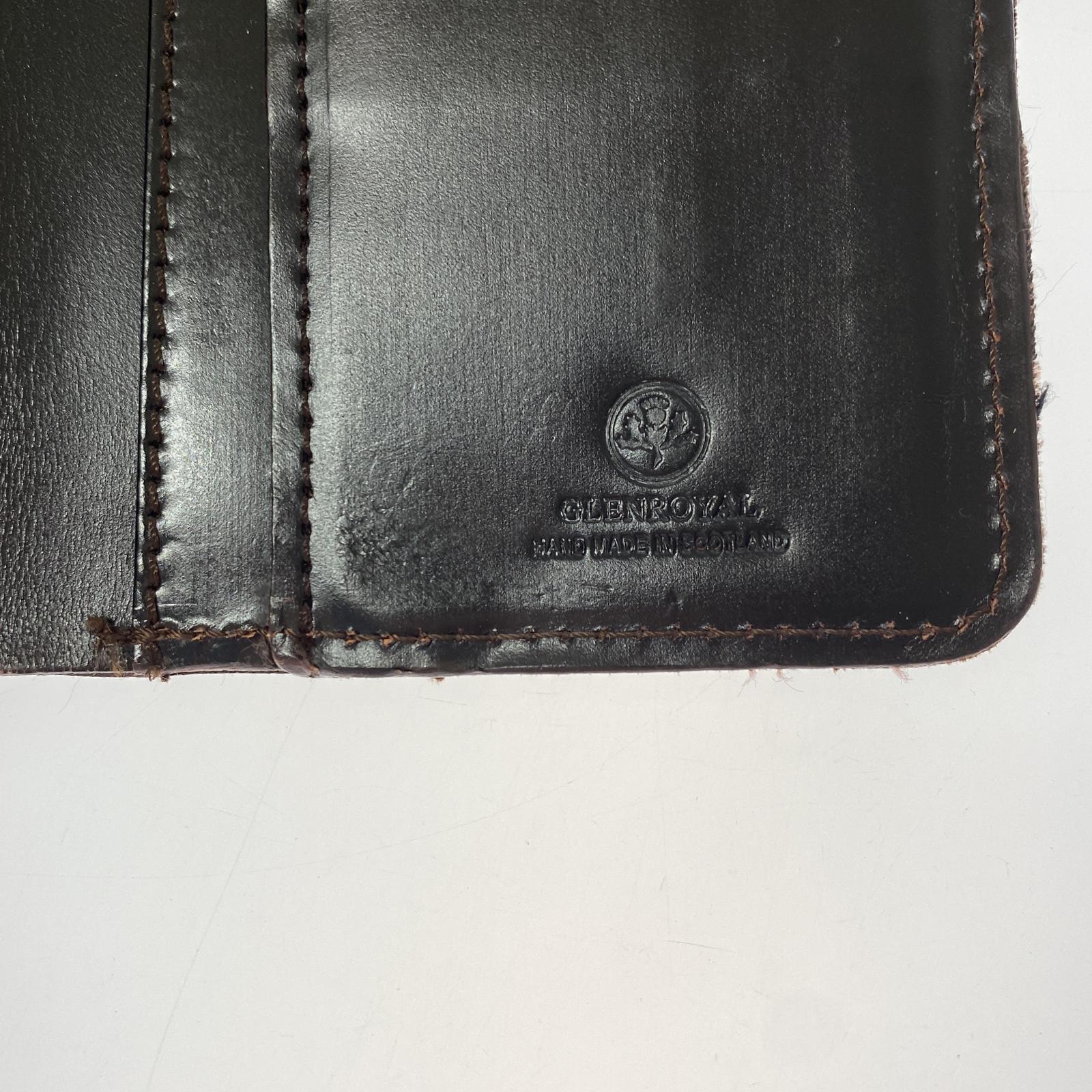コインケース GLENROYAL ロングウォレッド 茶 ブラック