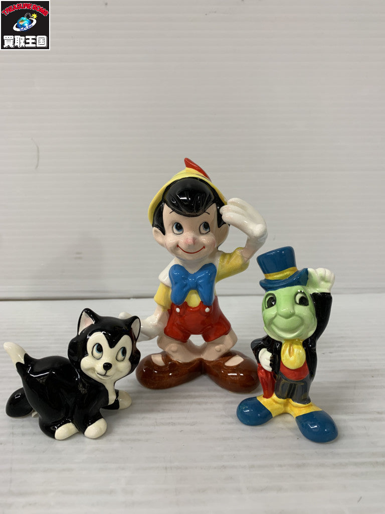 ディズニー ピノキオ 陶器フィギュア3体セット フィギュア/グッズ