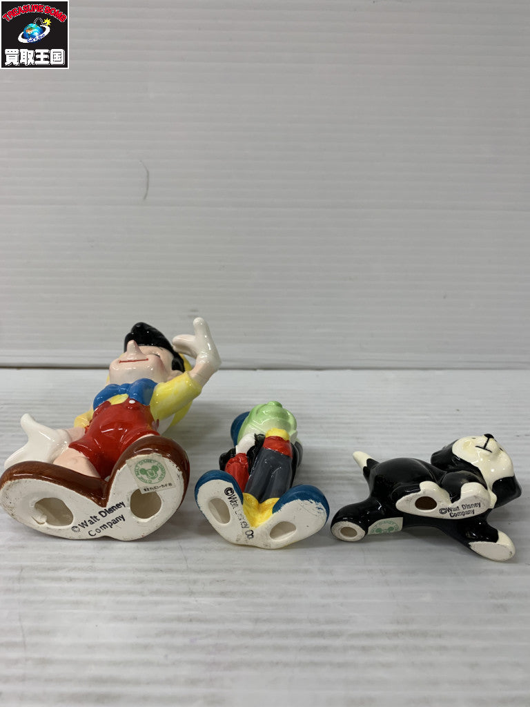 ディズニー ピノキオ 陶器フィギュア3体セット フィギュア/グッズ