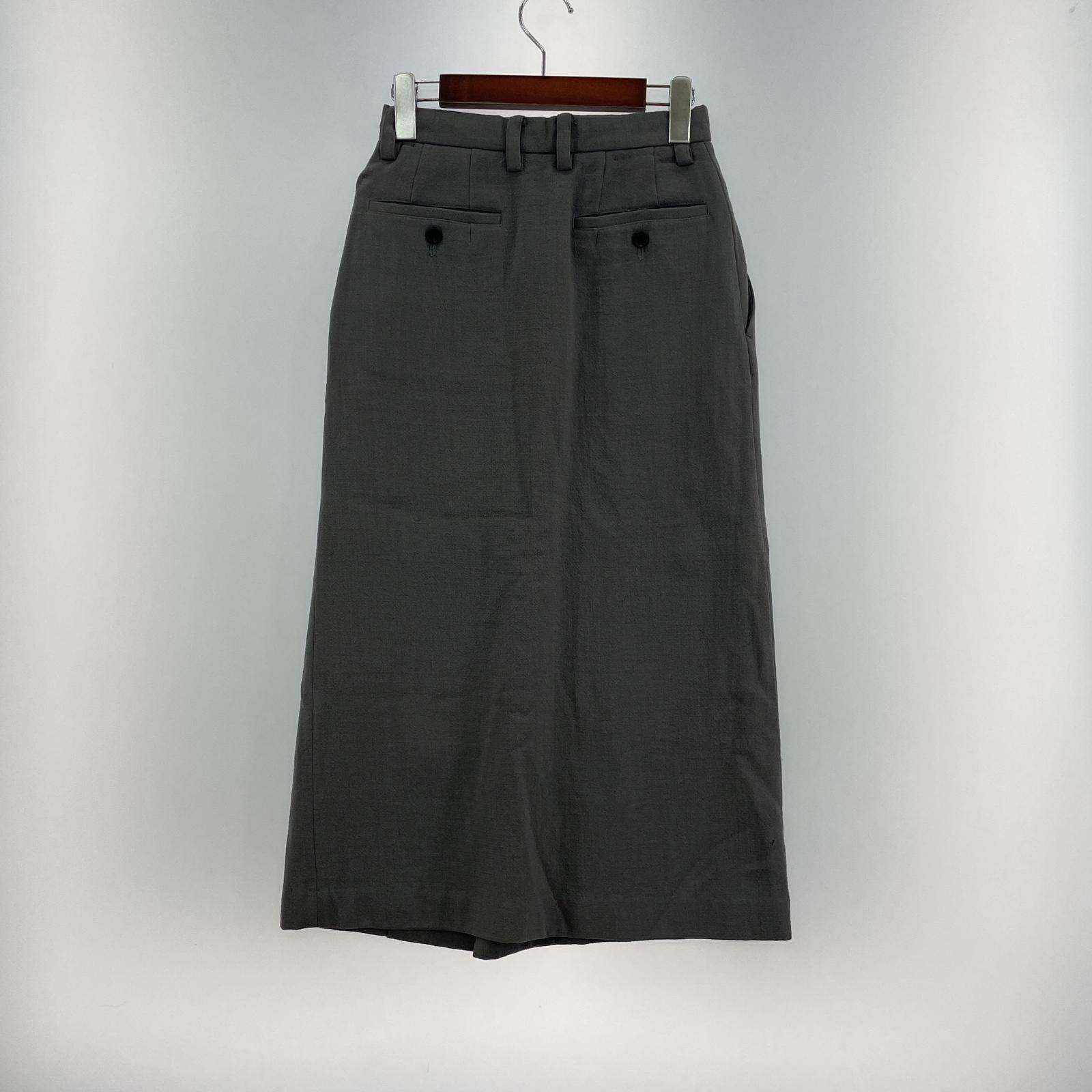 スカート ISSEY MIYAKE フロントスリットスカート S グレー