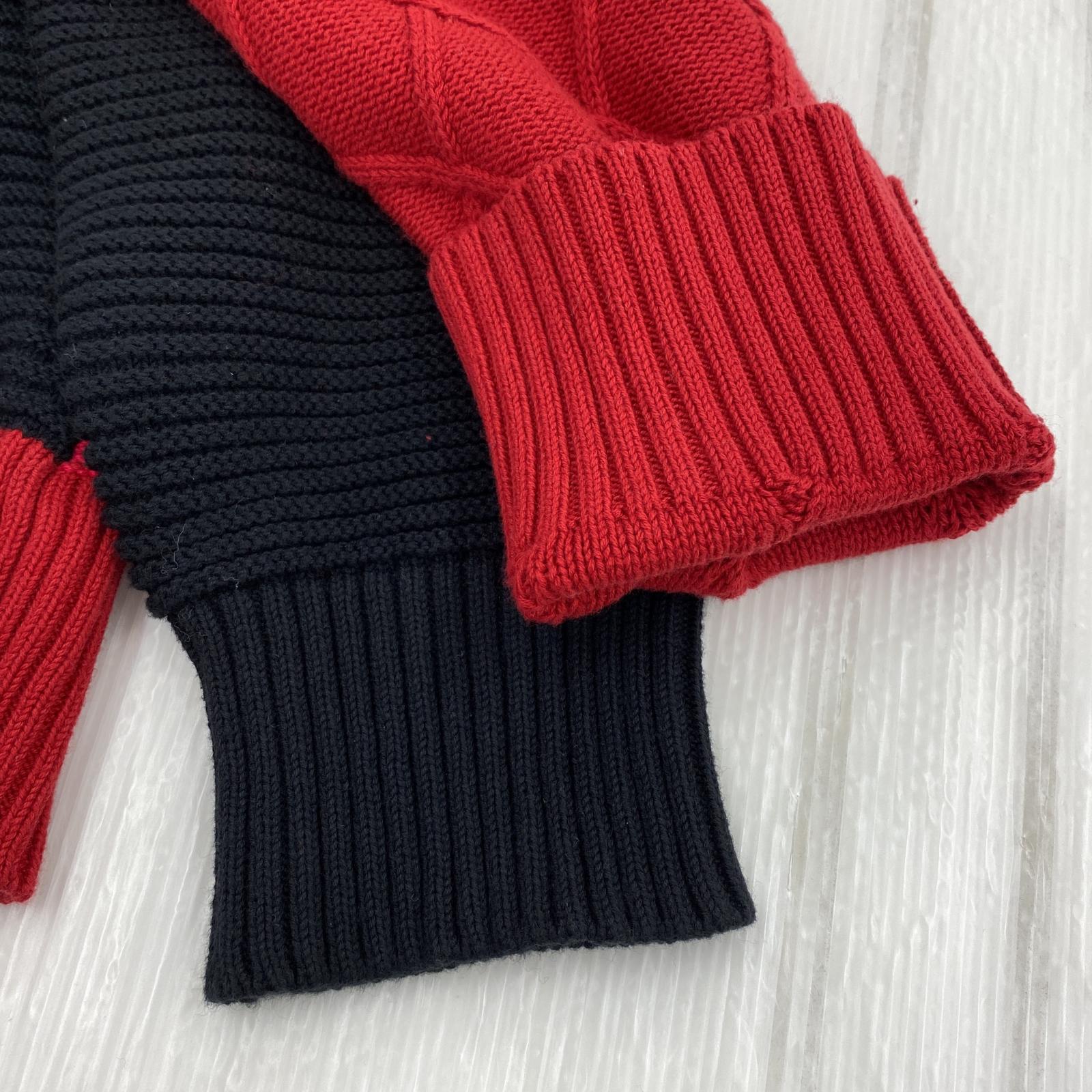 その他トップス STUSSY 22AW パッチワークニット レッド M M