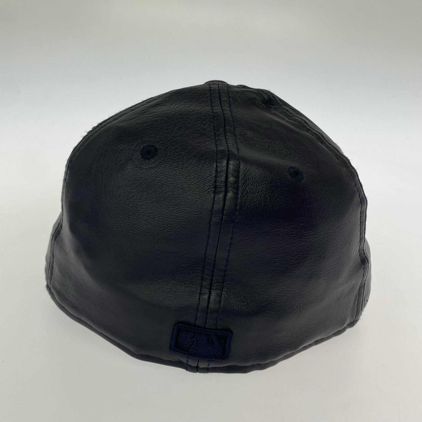 その他帽子 NEW ERA NY Yankees Leather BBキャップ 73/8 ネイビー