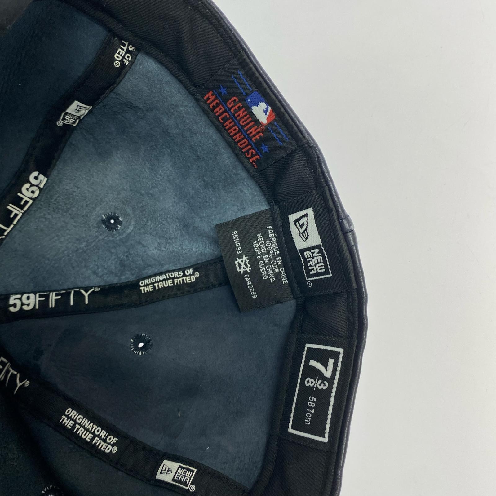 その他帽子 NEW ERA NY Yankees Leather BBキャップ 73/8 ネイビー