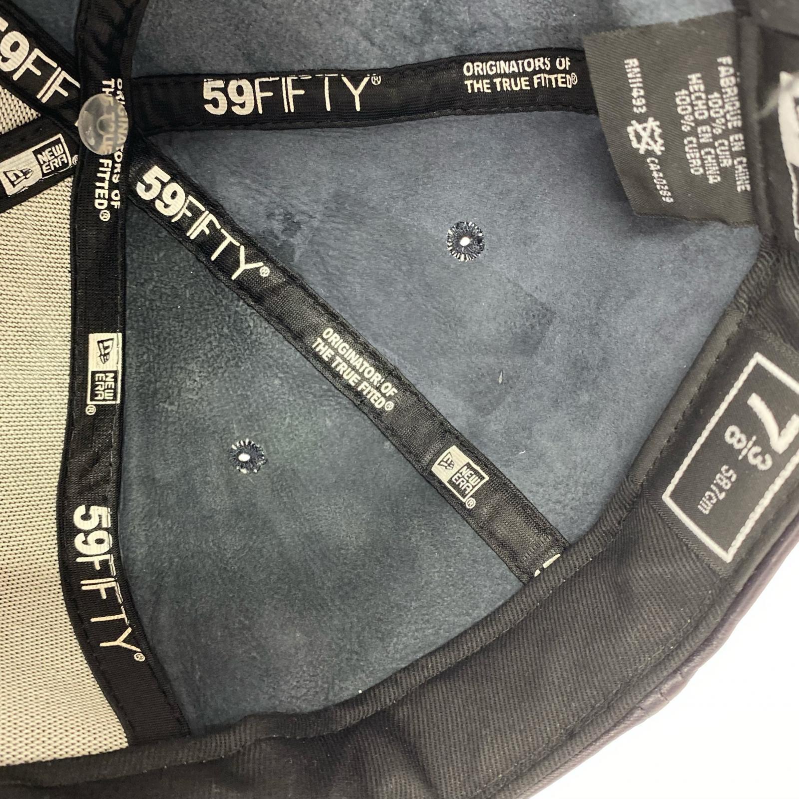 その他帽子 NEW ERA NY Yankees Leather BBキャップ 73/8 ネイビー