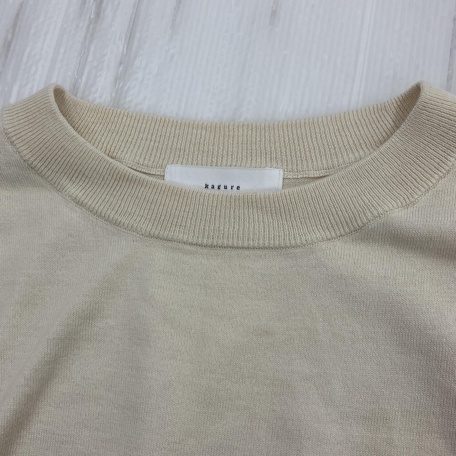 その他トップス かぐれ コットンシルククルーネックプルオーバー F BEG ベージュ