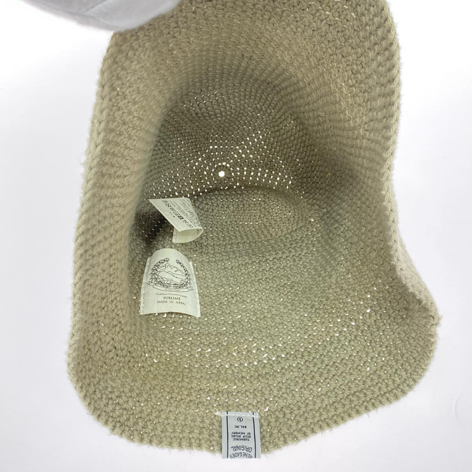 その他帽子 BAL/HAND KNIT BUCKET HAT ベージュ