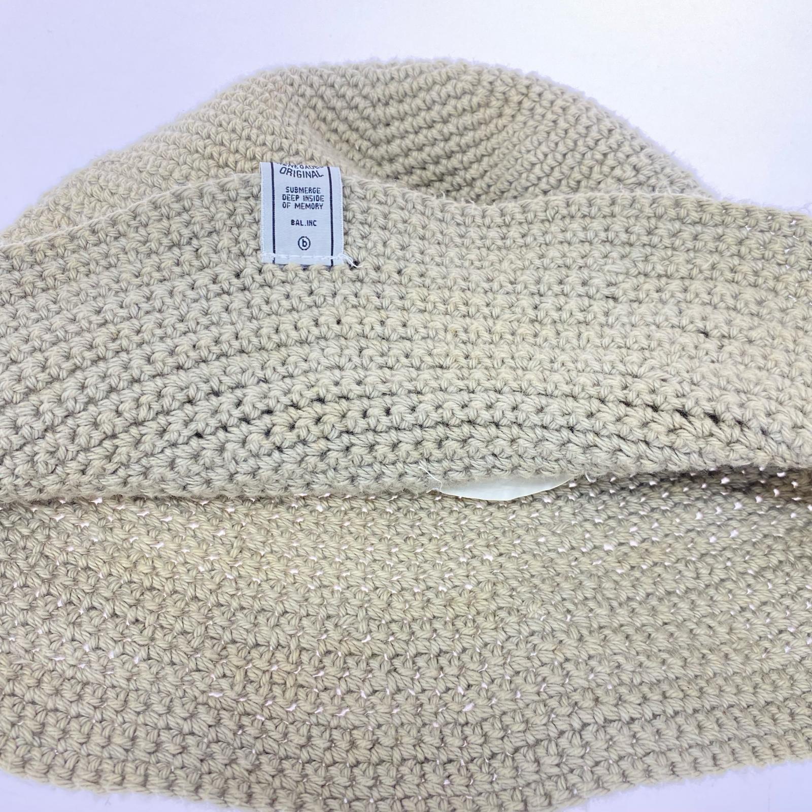 その他帽子 BAL/HAND KNIT BUCKET HAT ベージュ