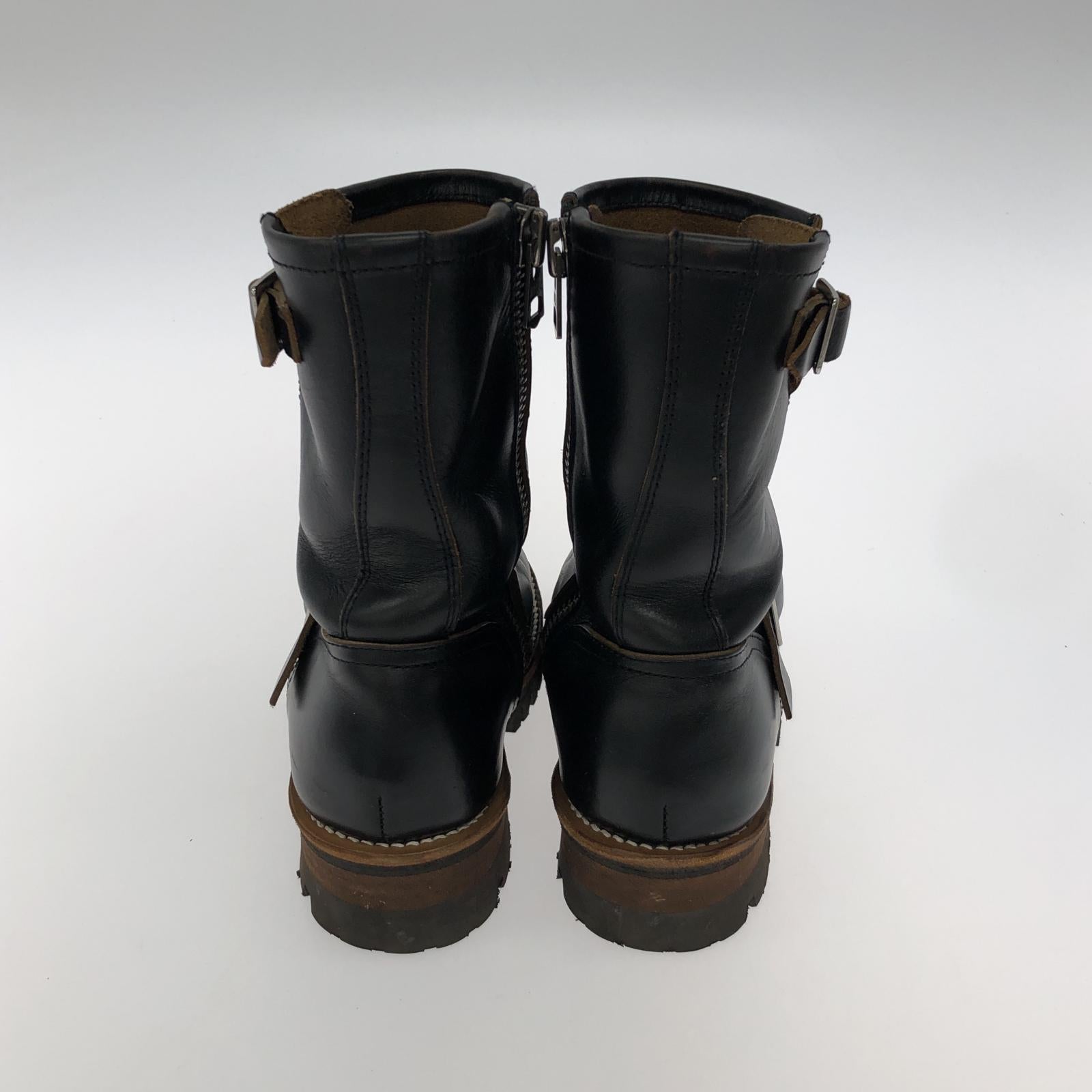 ブーツ Slow Wear Lion SIDE ZIP ENGINEER BOOTS OB-8595H SIZE:5E ブラック