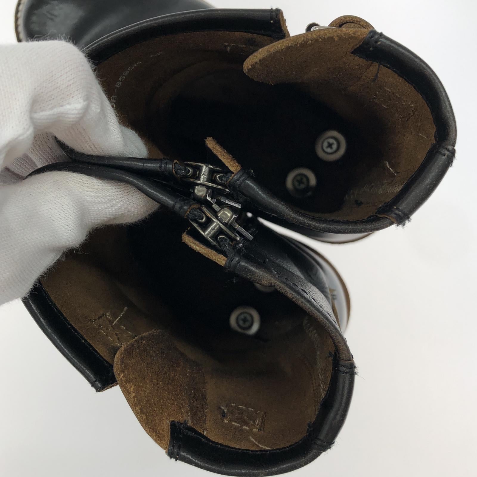 ブーツ Slow Wear Lion SIDE ZIP ENGINEER BOOTS OB-8595H SIZE:5E ブラック