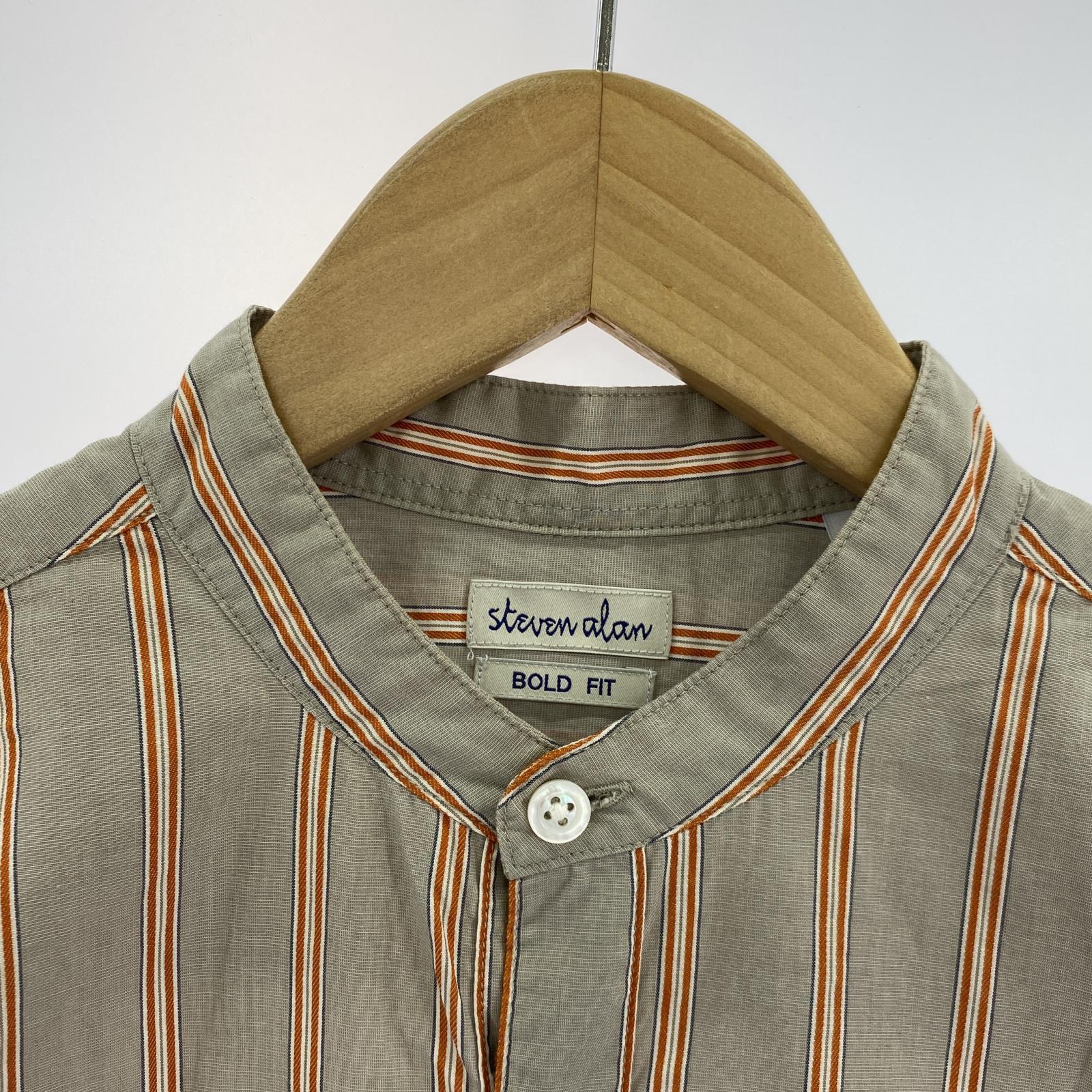 長袖シャツ Steven Alan DOBBY STRIPE BOX B S