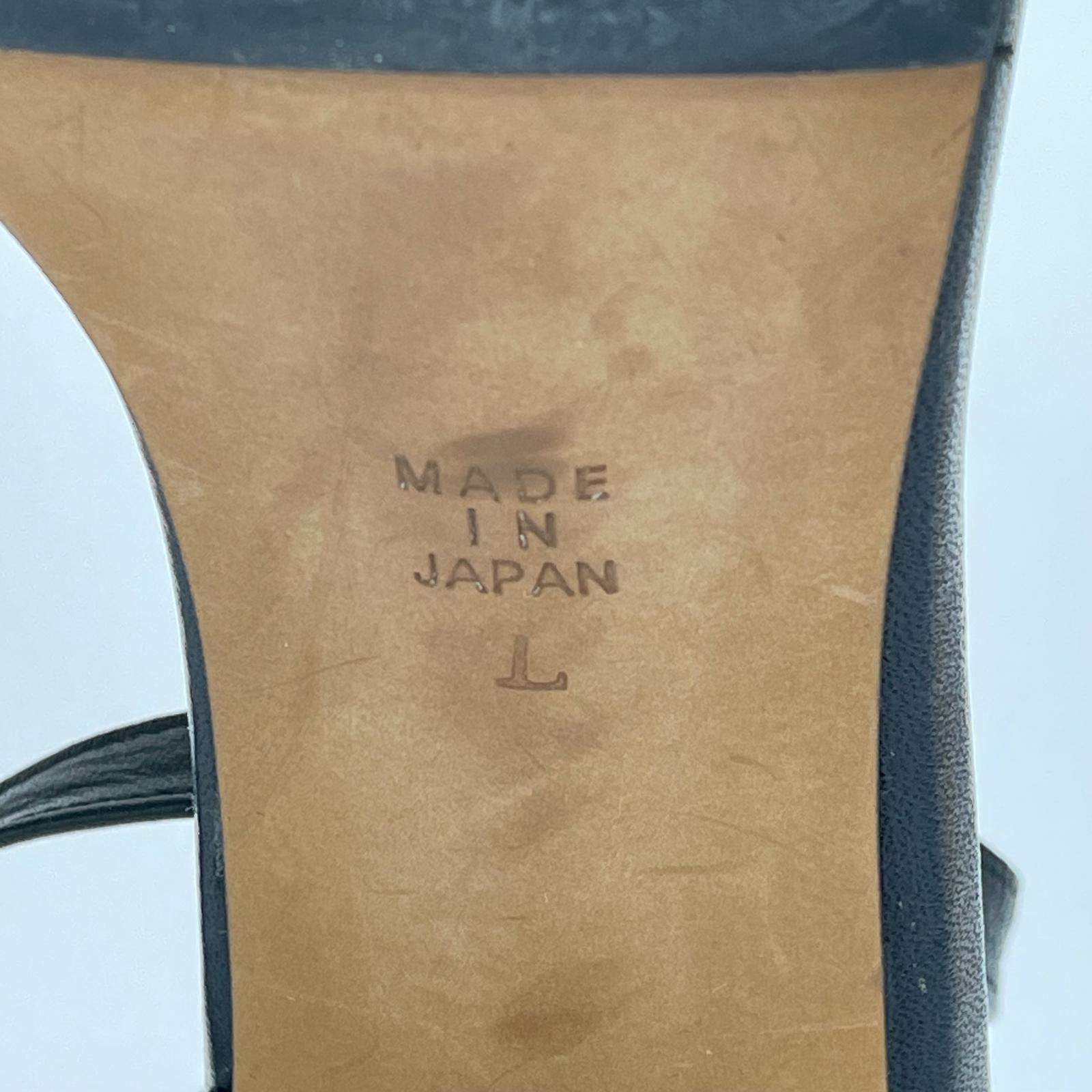 その他靴 OHGA レザーリボンサンダル(L)黒 L ブラック
