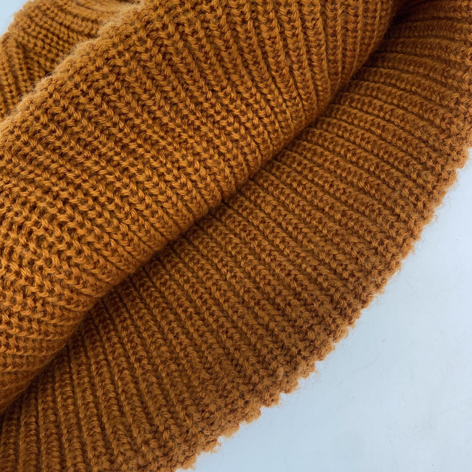 その他帽子 GOOPiMADE ロゴ刺繍 ビーニー オレンジ ブラウン