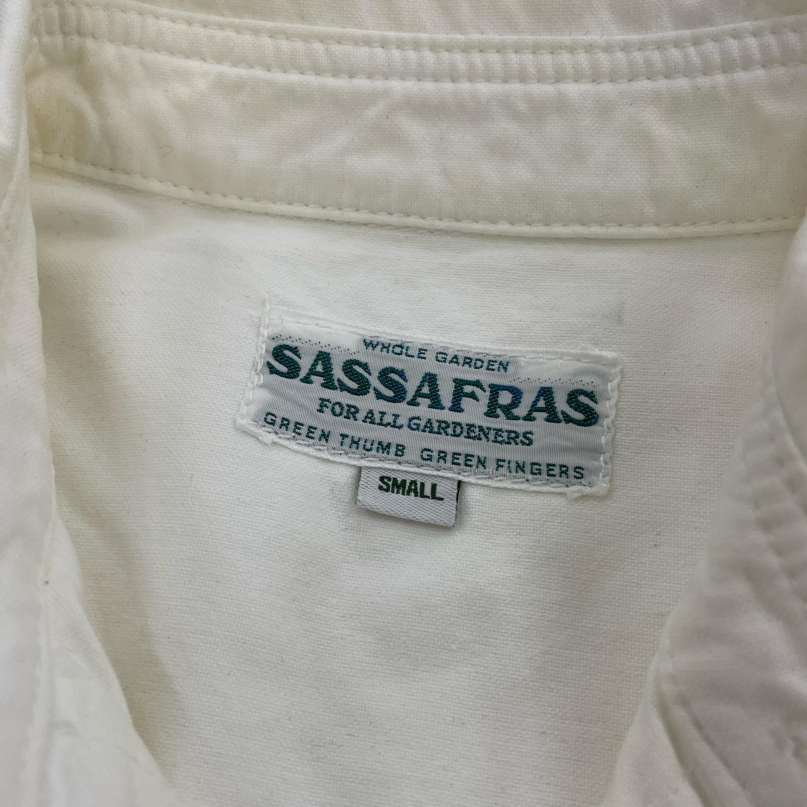 長袖シャツ SASSAFRAS 半袖シャツ S S ホワイト