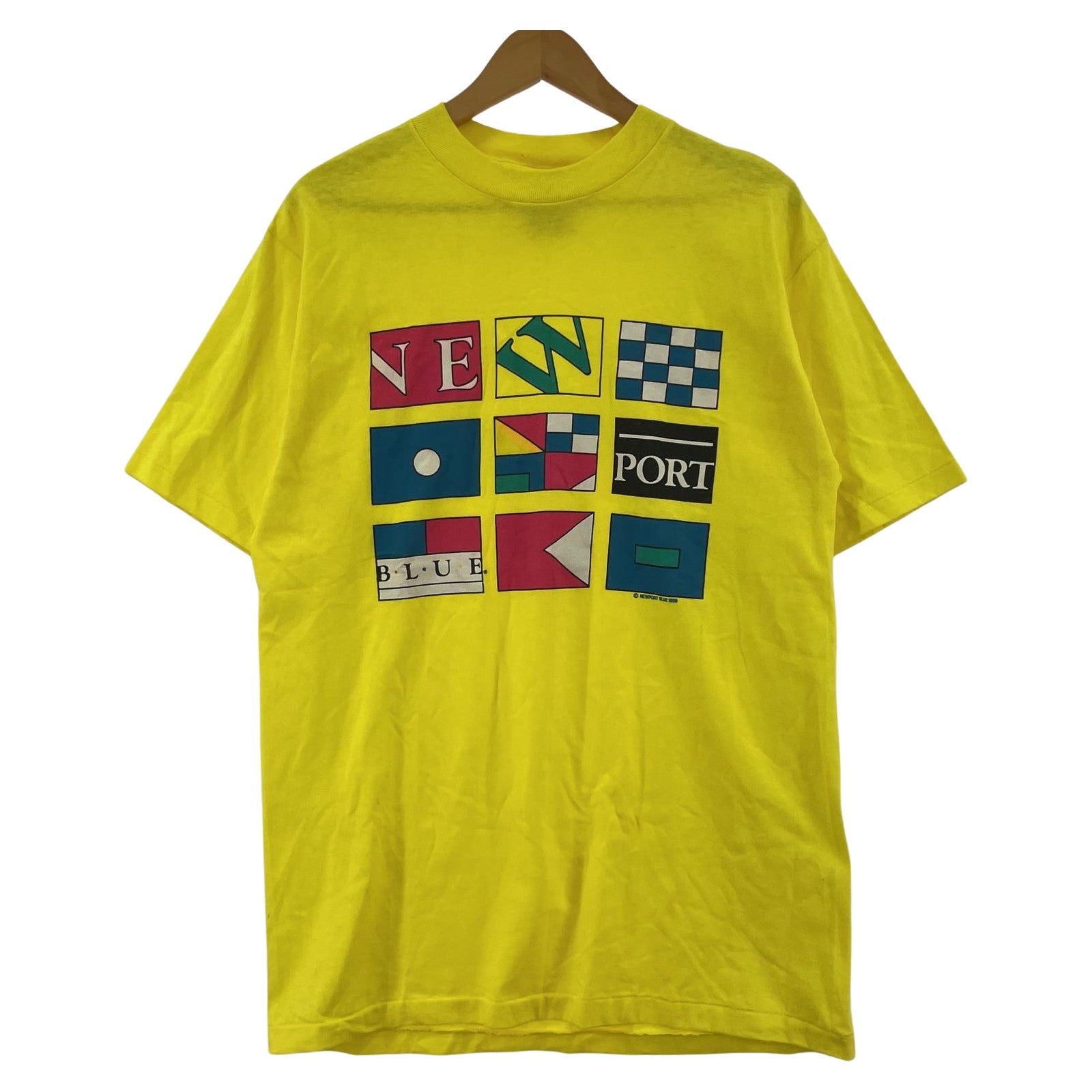 その他トップス OLD NEWPORT BLUE Tシャツ M 90s M イエロー