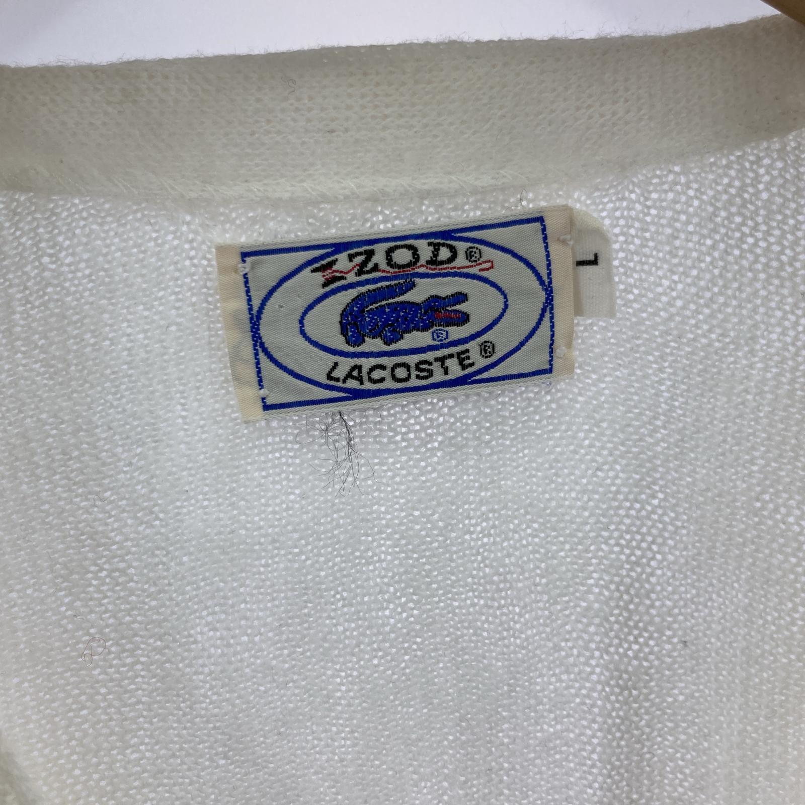 その他トップス LACOSTE 80s カーディガン 白(L) L ホワイト