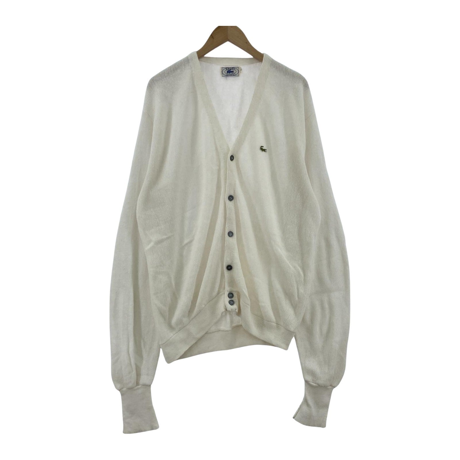 その他トップス LACOSTE 80s カーディガン 白(L) L ホワイト