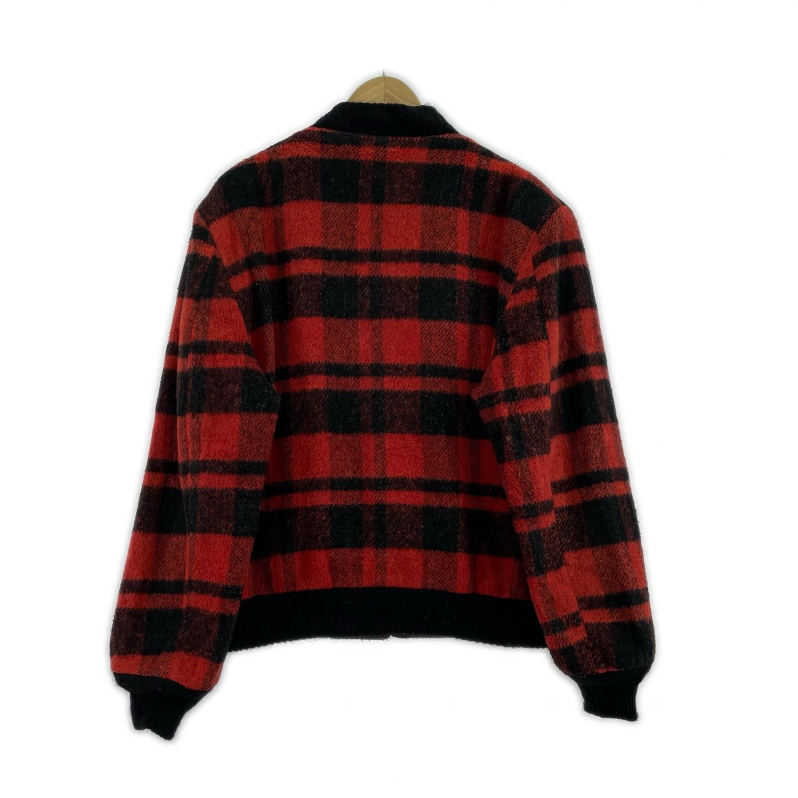 その他アウター 70s~ Le TIGER ウールチェックブルゾン 38 赤系