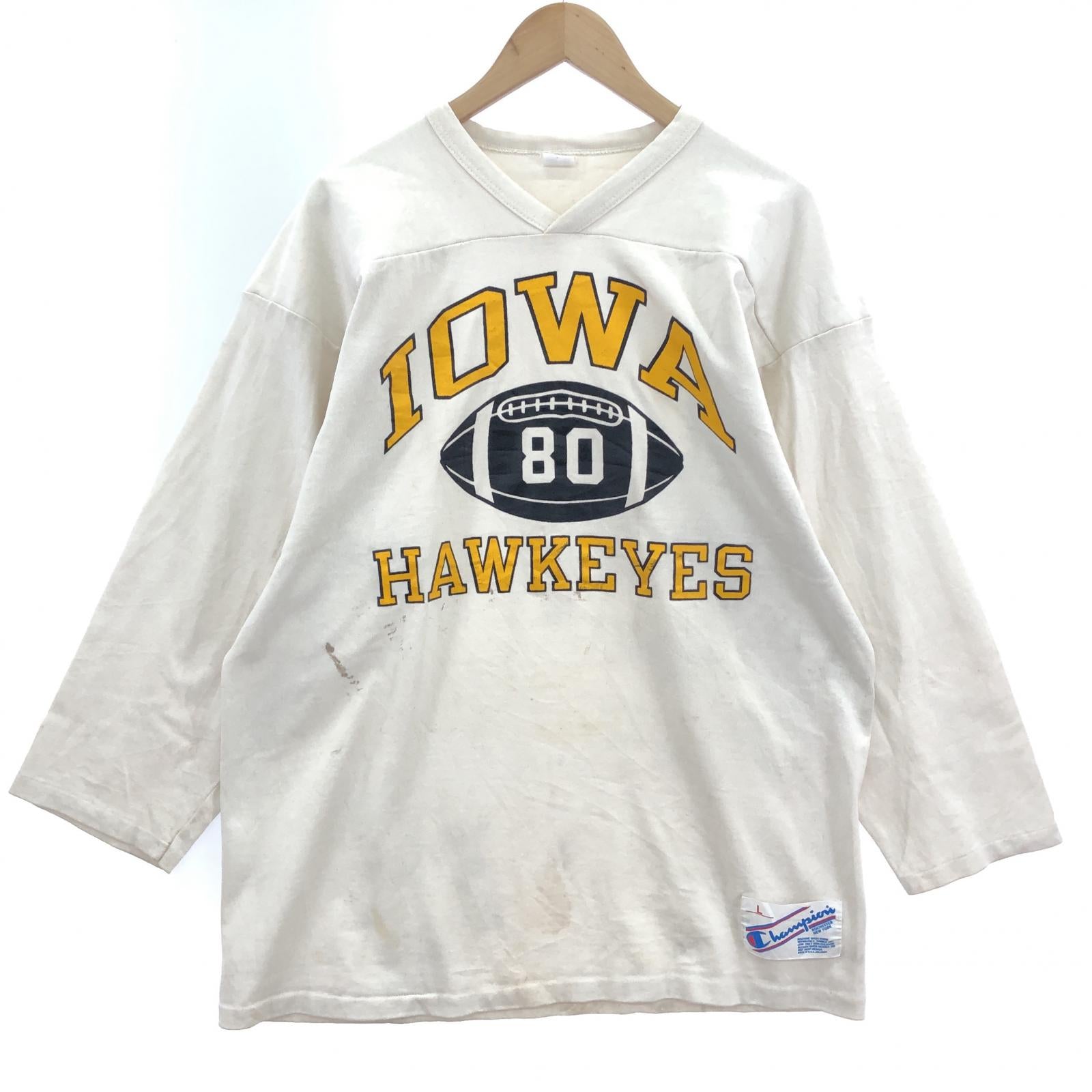 その他トップス 80s頃 champion football tee 白 L L ホワイト