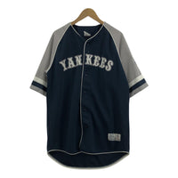 長袖シャツ YANKEES ベースボールシャツ (L) ネイビー L