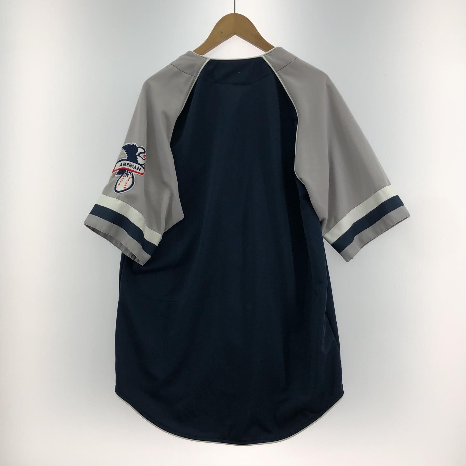 長袖シャツ YANKEES ベースボールシャツ (L) ネイビー L