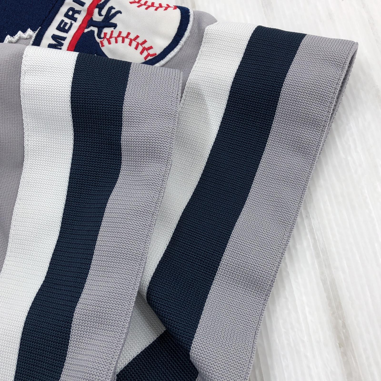 長袖シャツ YANKEES ベースボールシャツ (L) ネイビー L