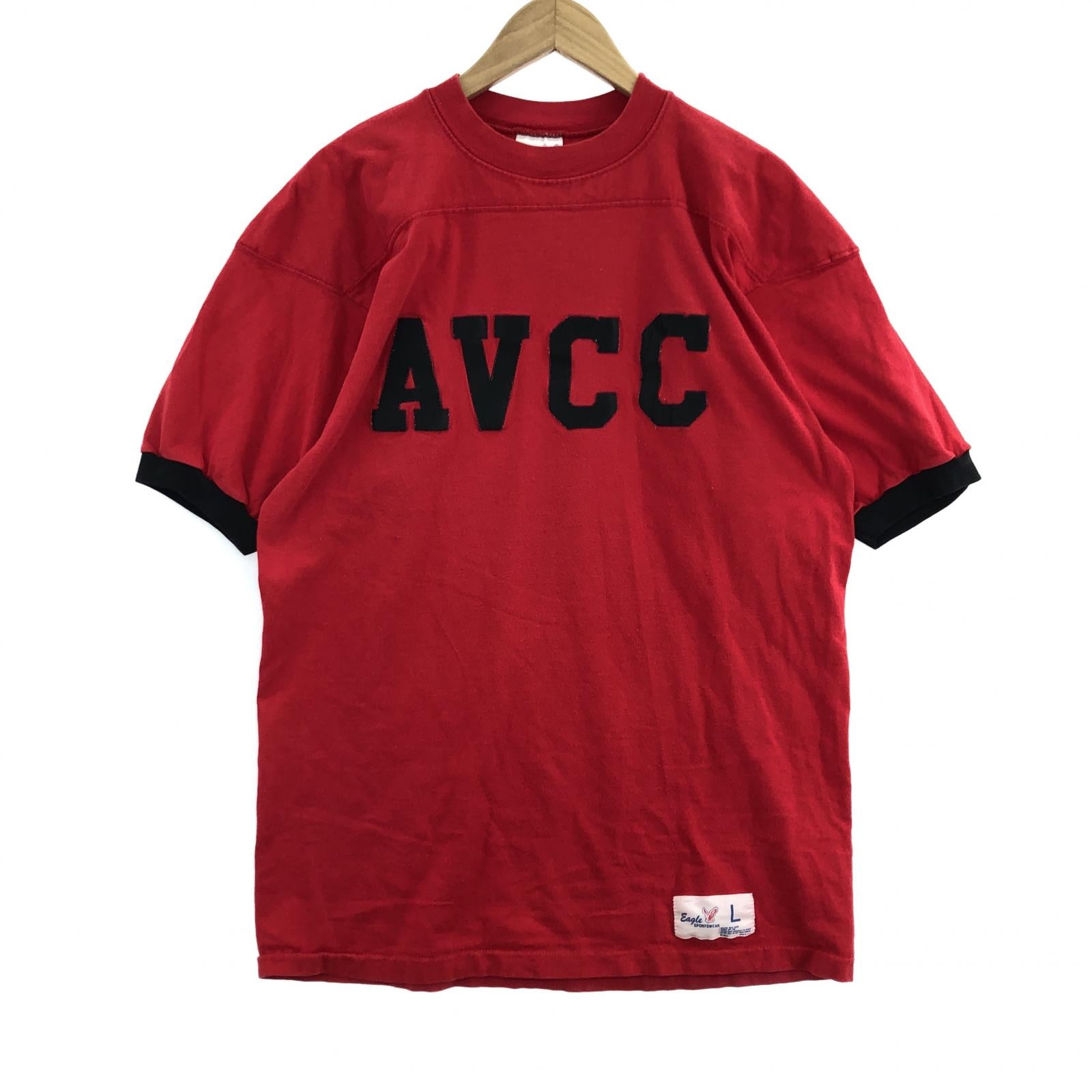 その他トップス 80S頃 EAGLE SPORTSWEAR フットボールTee 赤 L L レッド