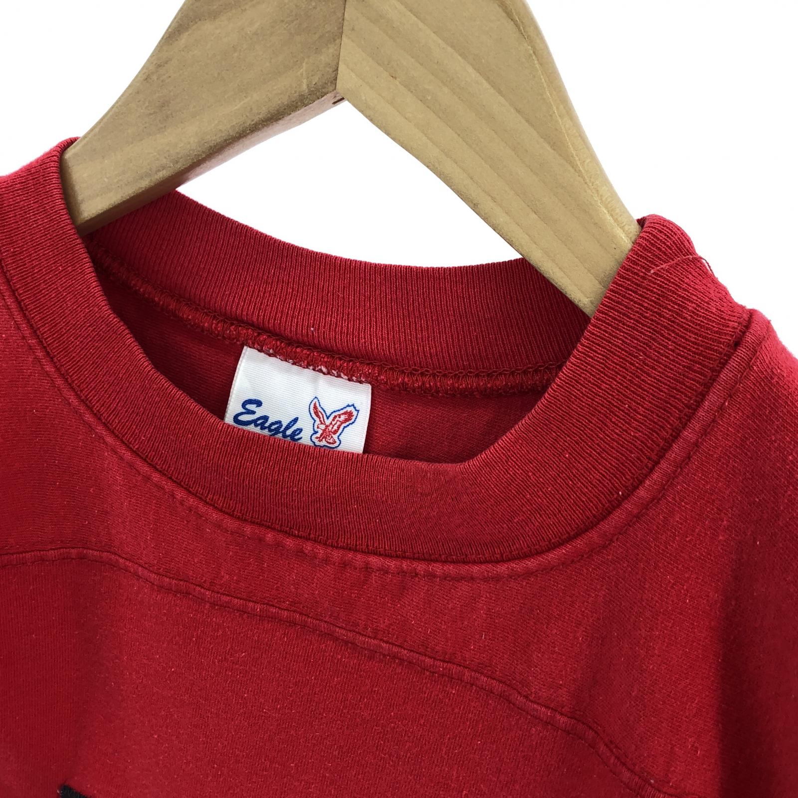 その他トップス 80S頃 EAGLE SPORTSWEAR フットボールTee 赤 L L レッド