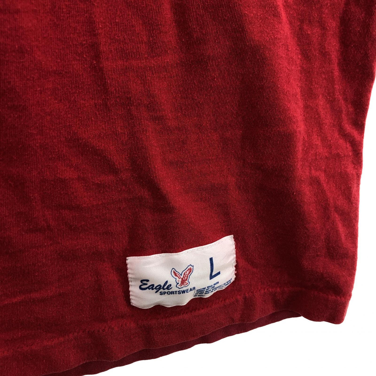 その他トップス 80S頃 EAGLE SPORTSWEAR フットボールTee 赤 L L レッド