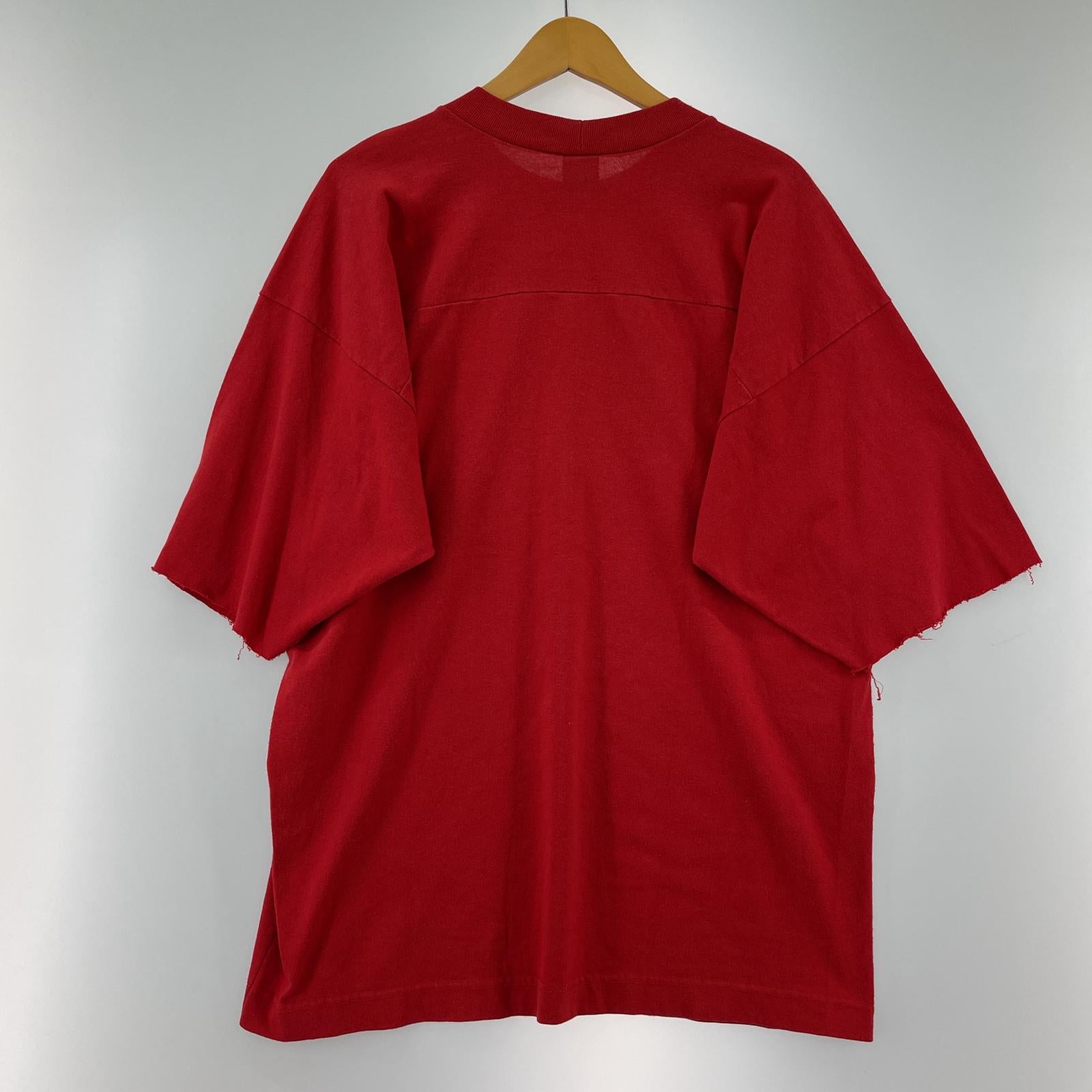 その他トップス 80S フットボールTee 赤 XL レッド