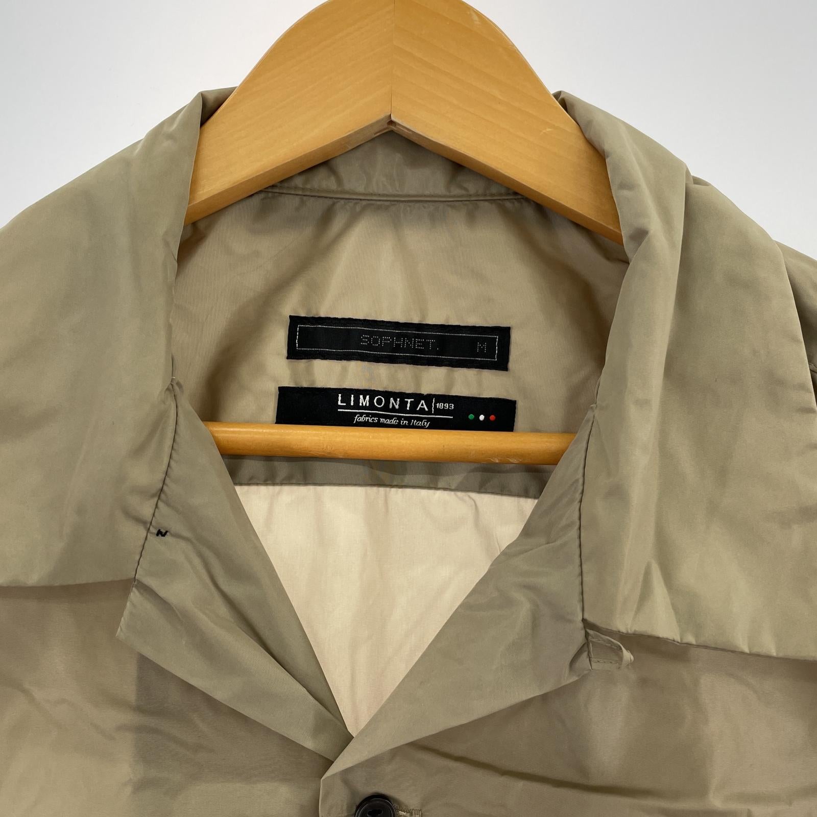 半袖シャツ LIMONTA NYLON S/S OPEN COLLAR BAGGY SHIRT カーキ (M) M ベージュ