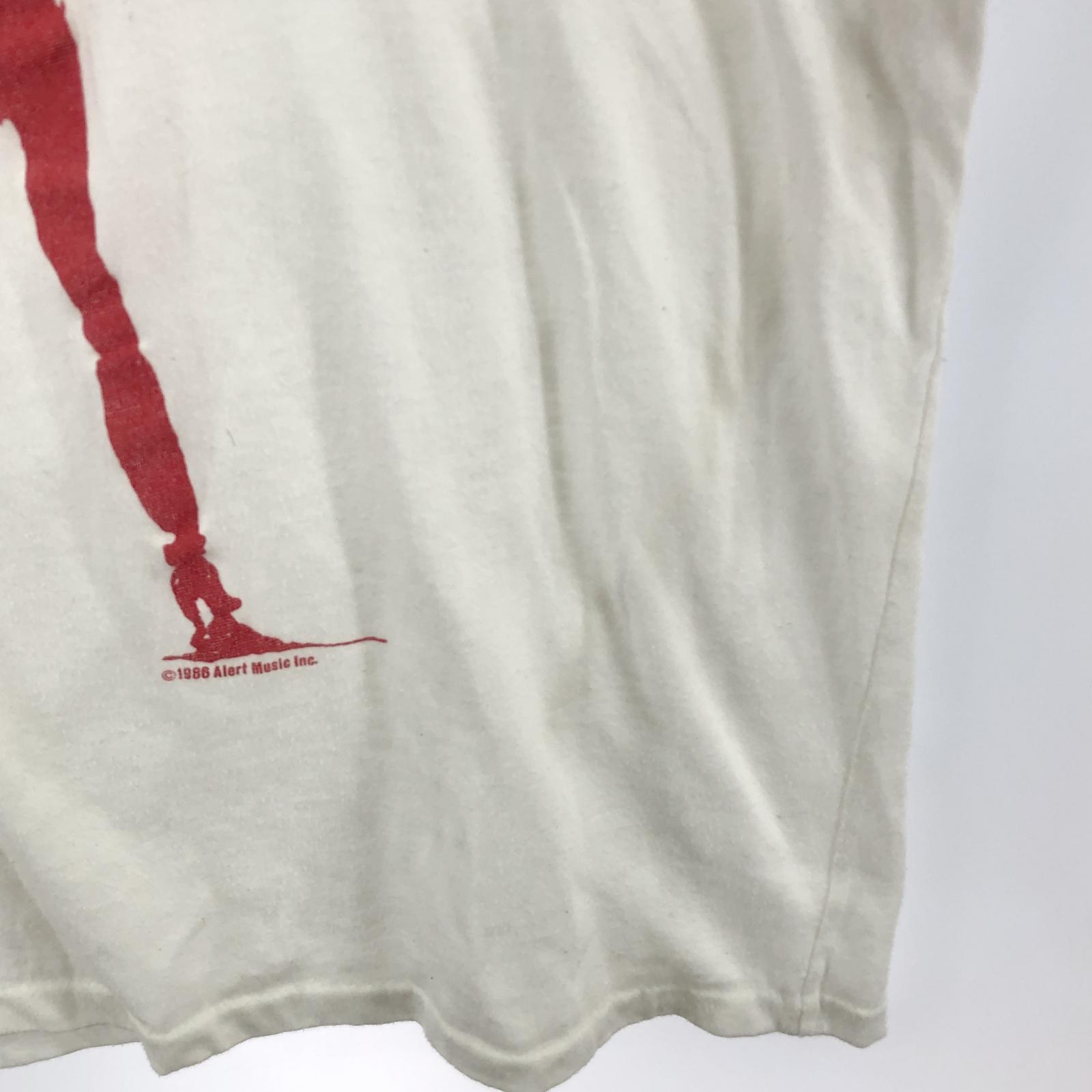 その他トップス OLD・VINTAGE 1986 Vintage Kim Mitchell ツアーTシャツ 白 L L ホワイト