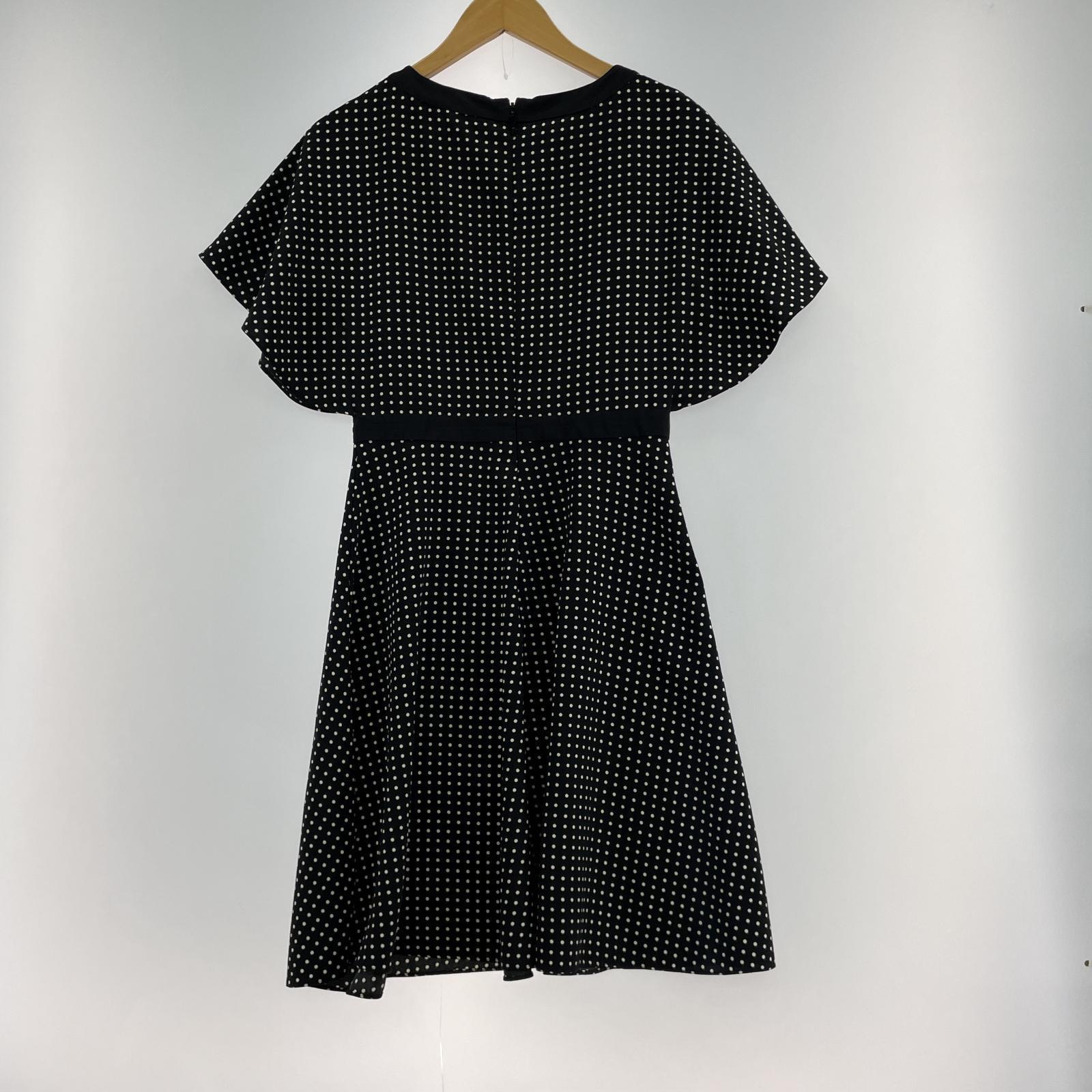 ワンピース kate spade new york S/Sドット柄ワンピース (0) 0 ブラック