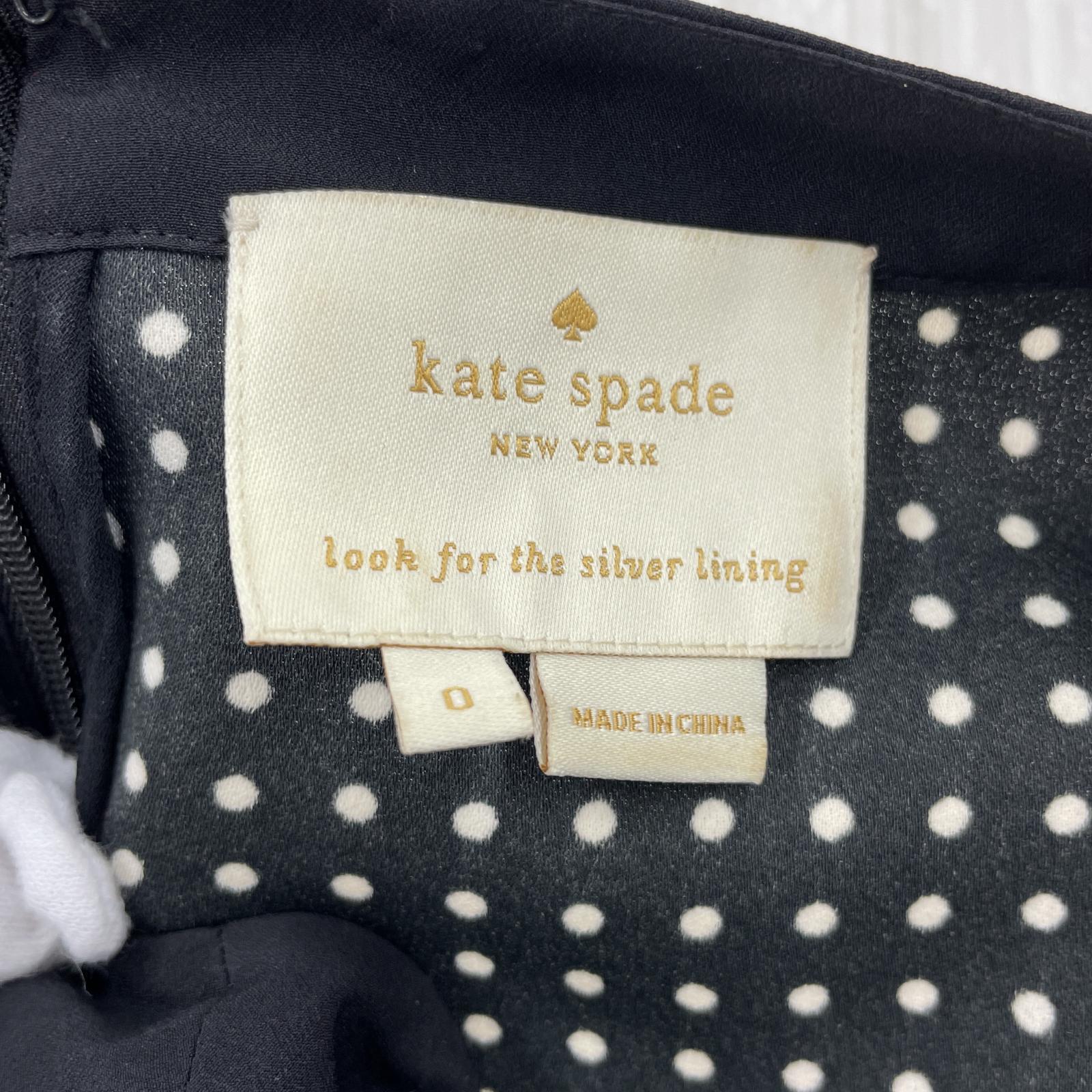 ワンピース kate spade new york S/Sドット柄ワンピース (0) 0 ブラック