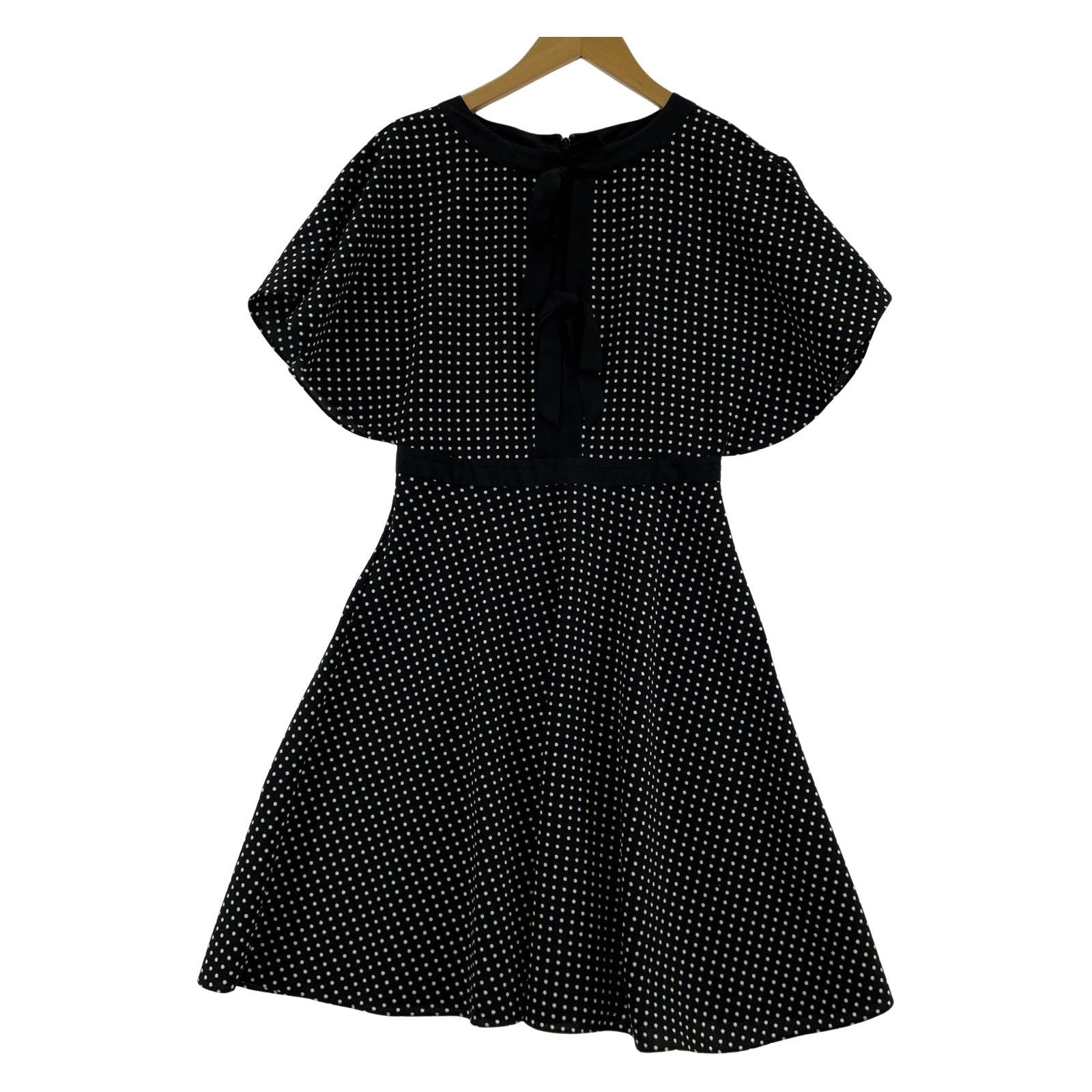ワンピース kate spade new york S/Sドット柄ワンピース (0) 0 ブラック
