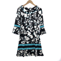 ワンピース BCBGMAXAZRIA 花柄ワンピース XS ブラック