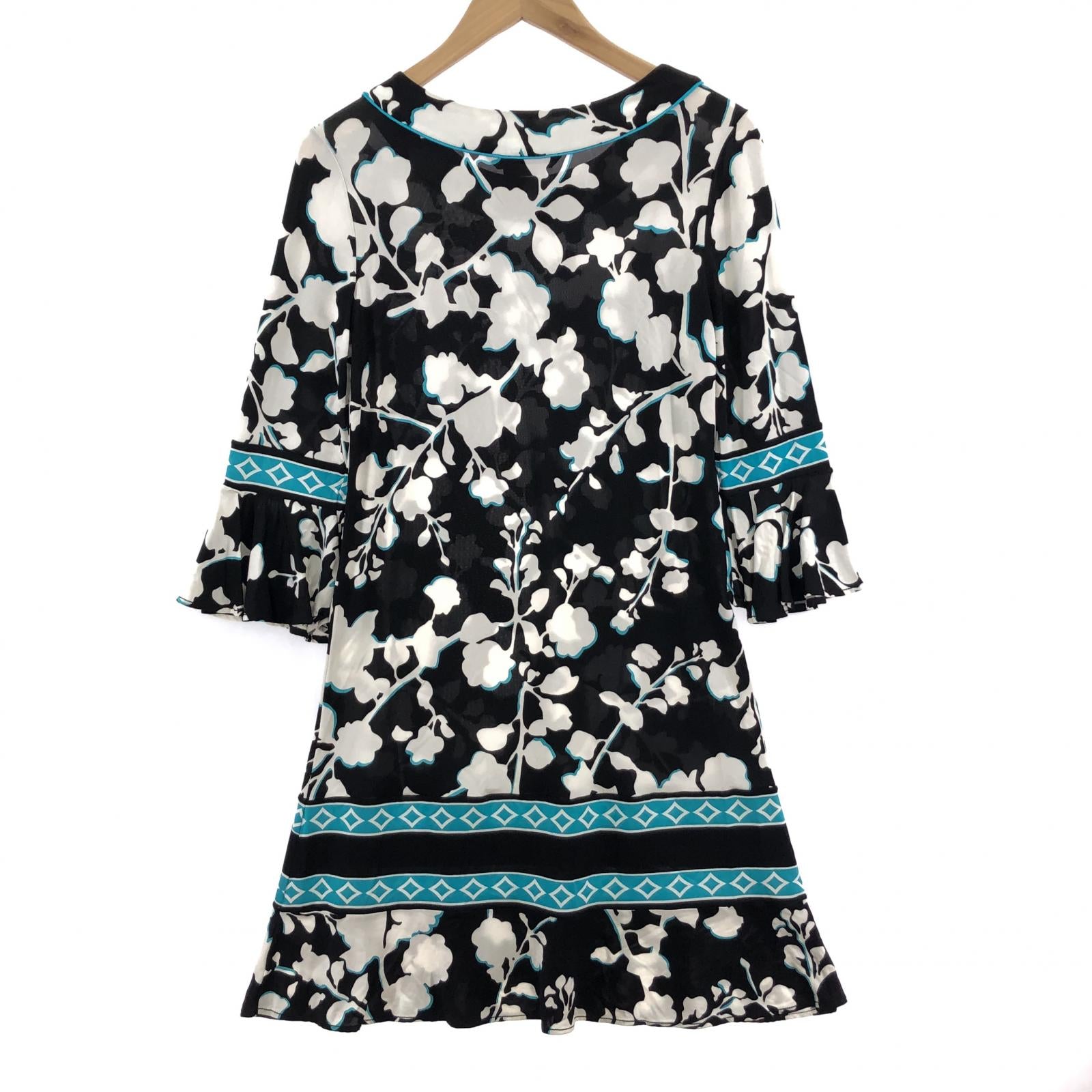 ワンピース BCBGMAXAZRIA 花柄ワンピース XS ブラック