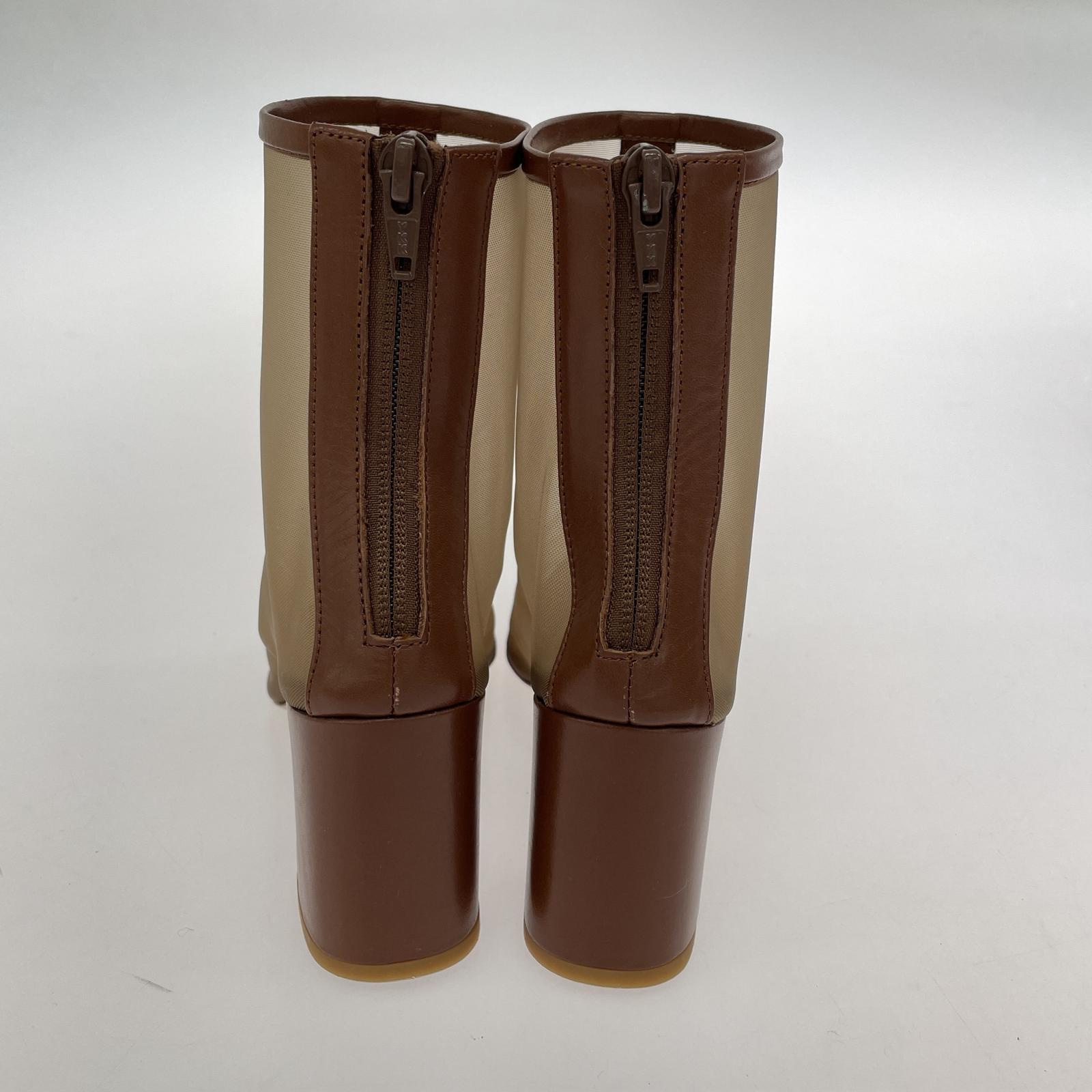 ブーツ ELIN TULLE SHORT BOOTS/シースルーブーツ 35(1/2) 11905-36-0201-2745 ブラウン