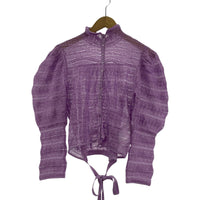 その他トップス AMERI L/S レースニットブラウス パープル F パープル