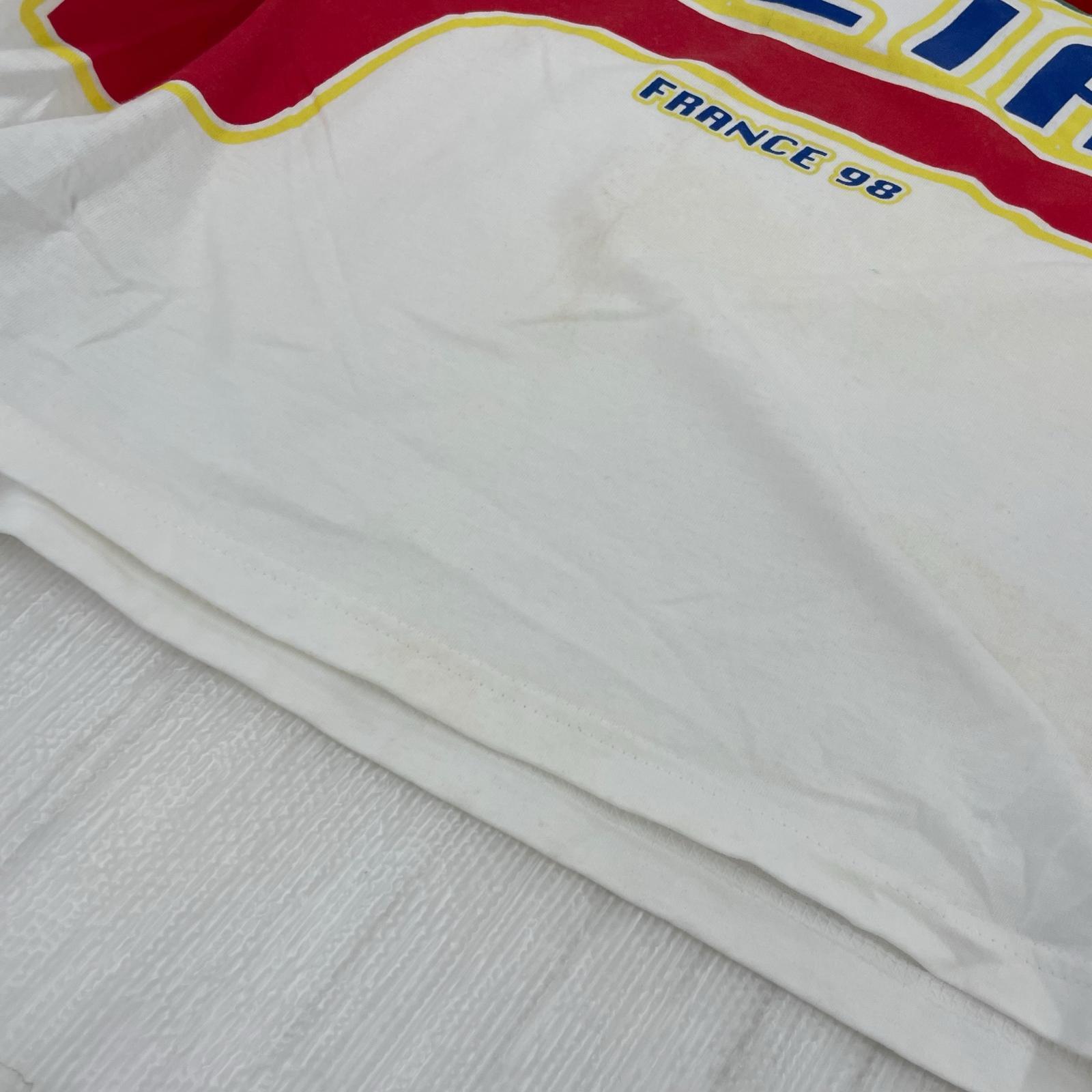 その他トップス FILA 98年 USA製 イタリア代表 S/SプリントTee 白 M ホワイト