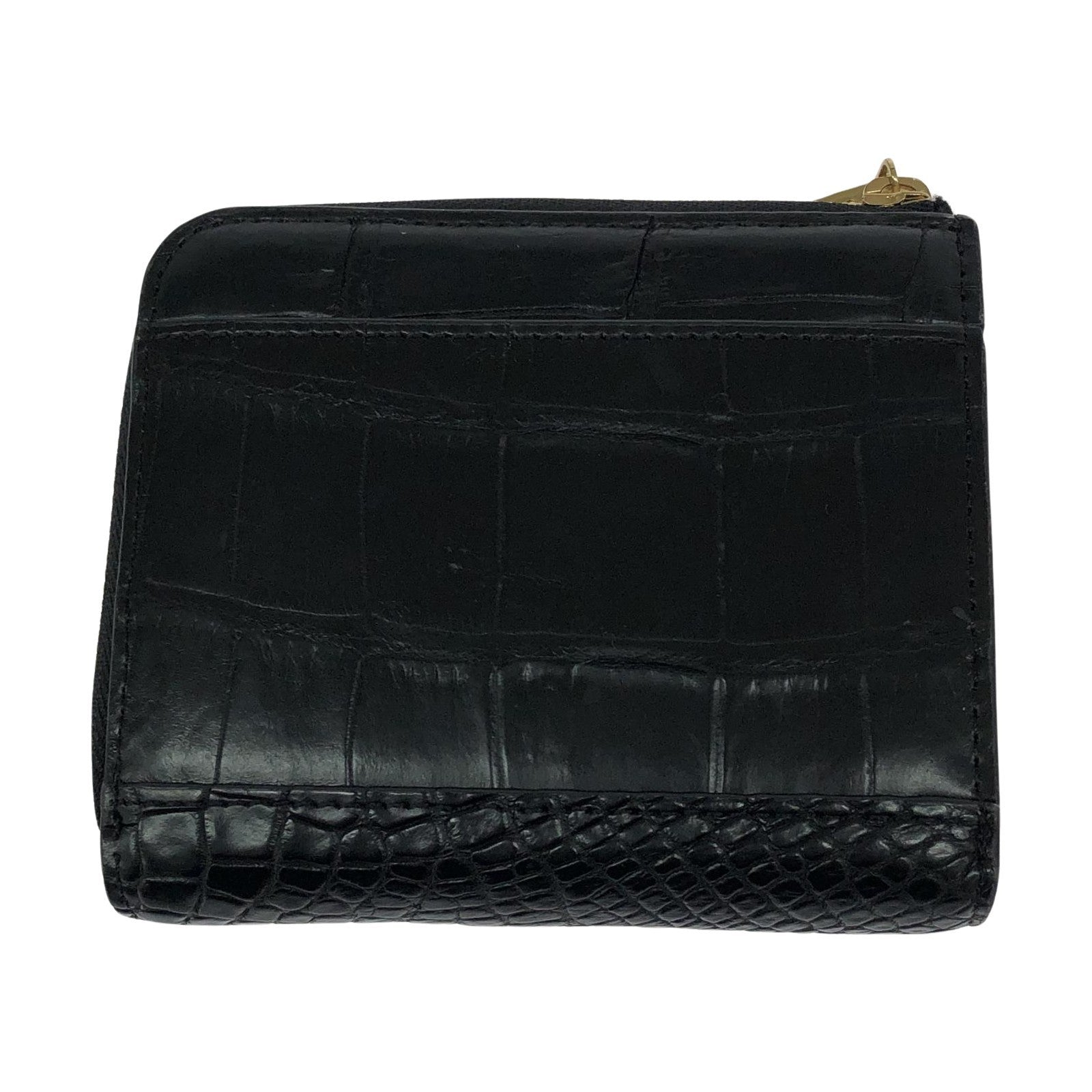 コインケース クロコダイル コンパクトウォレット BLK ブラック