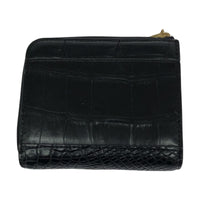 コインケース クロコダイル コンパクトウォレット BLK ブラック