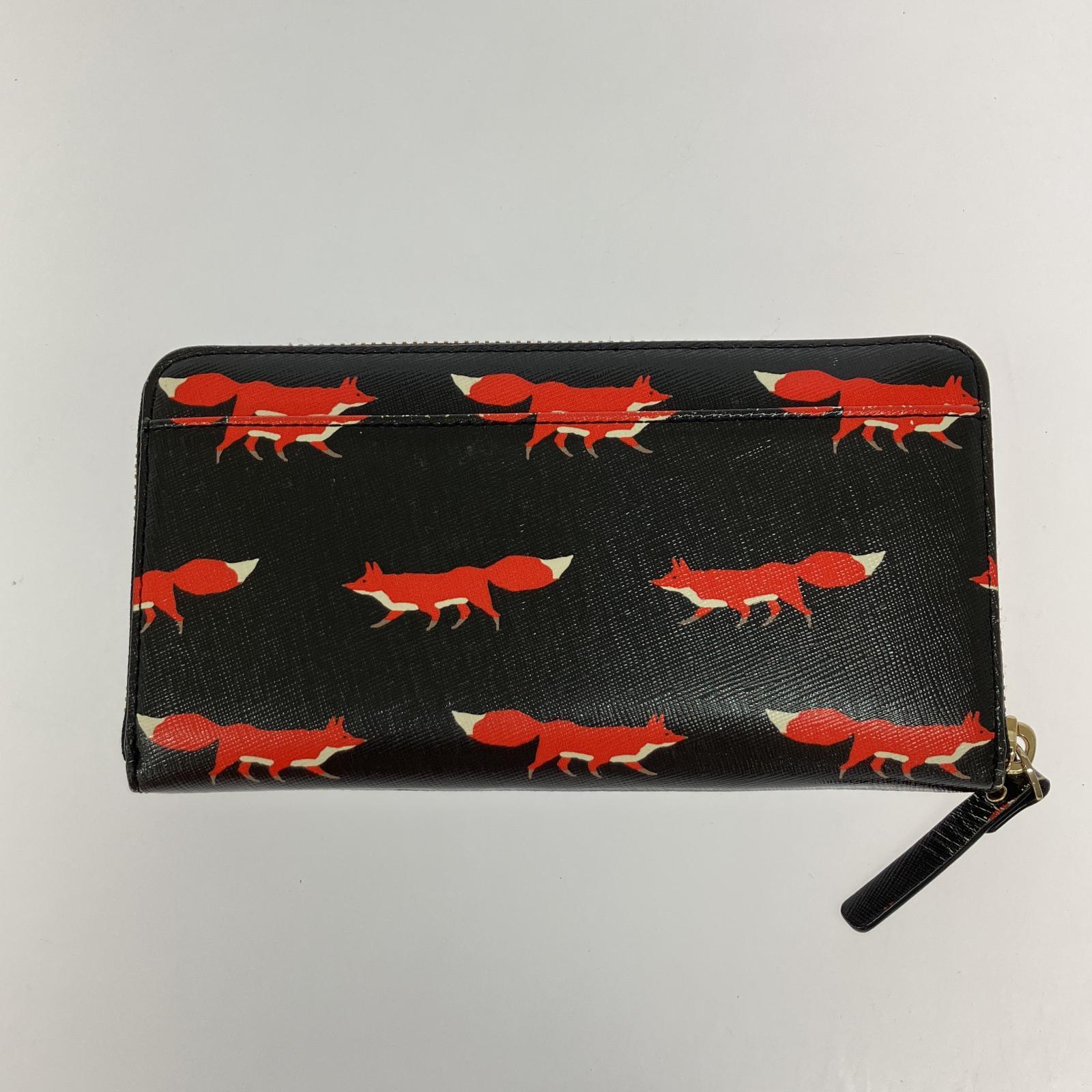 コインケース kate spade new york cedar street foxes lacey 長財布 ブラック