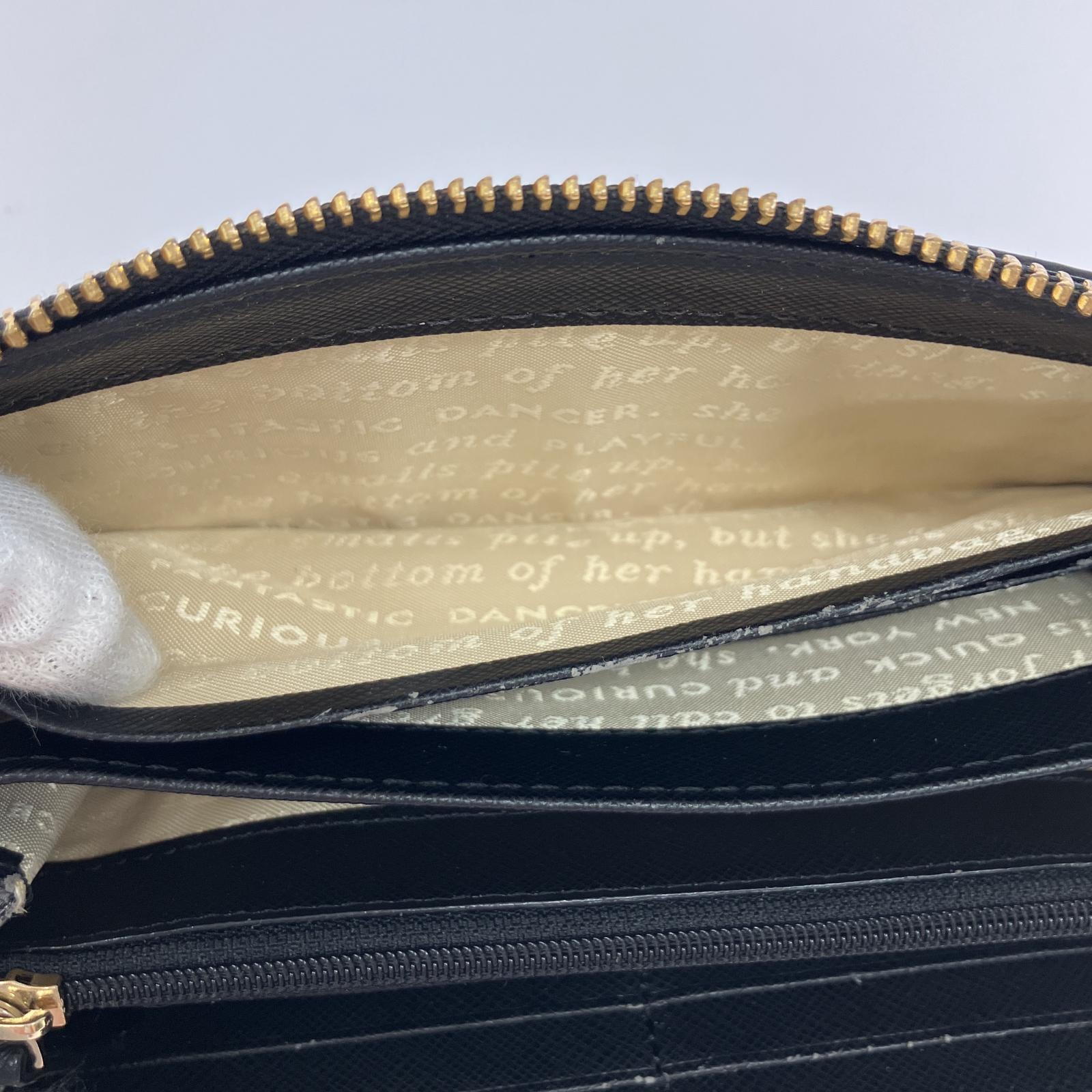 コインケース kate spade new york cedar street foxes lacey 長財布 ブラック