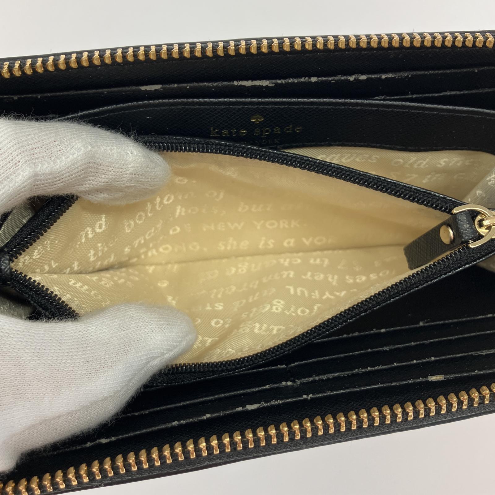 コインケース kate spade new york cedar street foxes lacey 長財布 ブラック