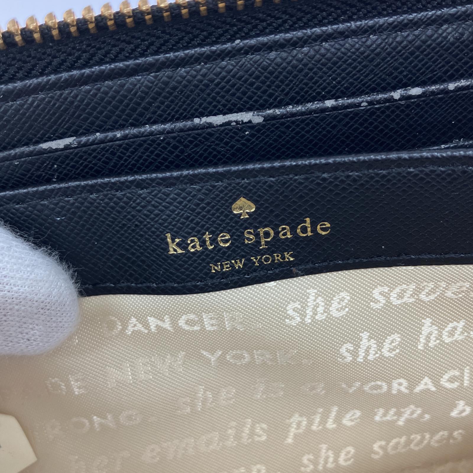 コインケース kate spade new york cedar street foxes lacey 長財布 ブラック