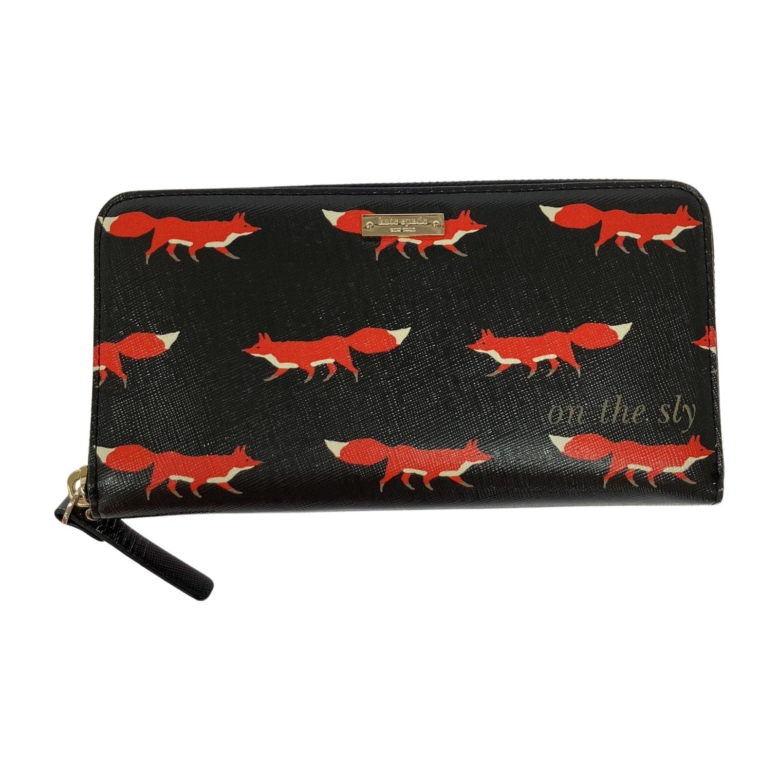 コインケース kate spade new york cedar street foxes lacey 長財布 ブラック